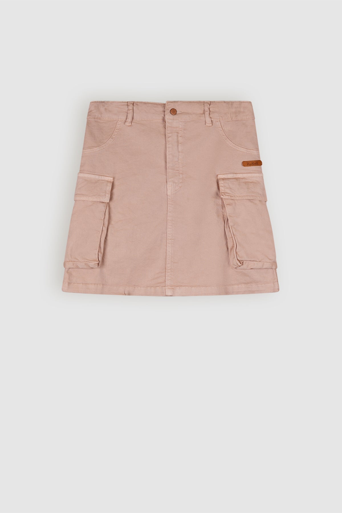 NoBell' Nadja Garment Dyed Twill Cargo Rok Zand