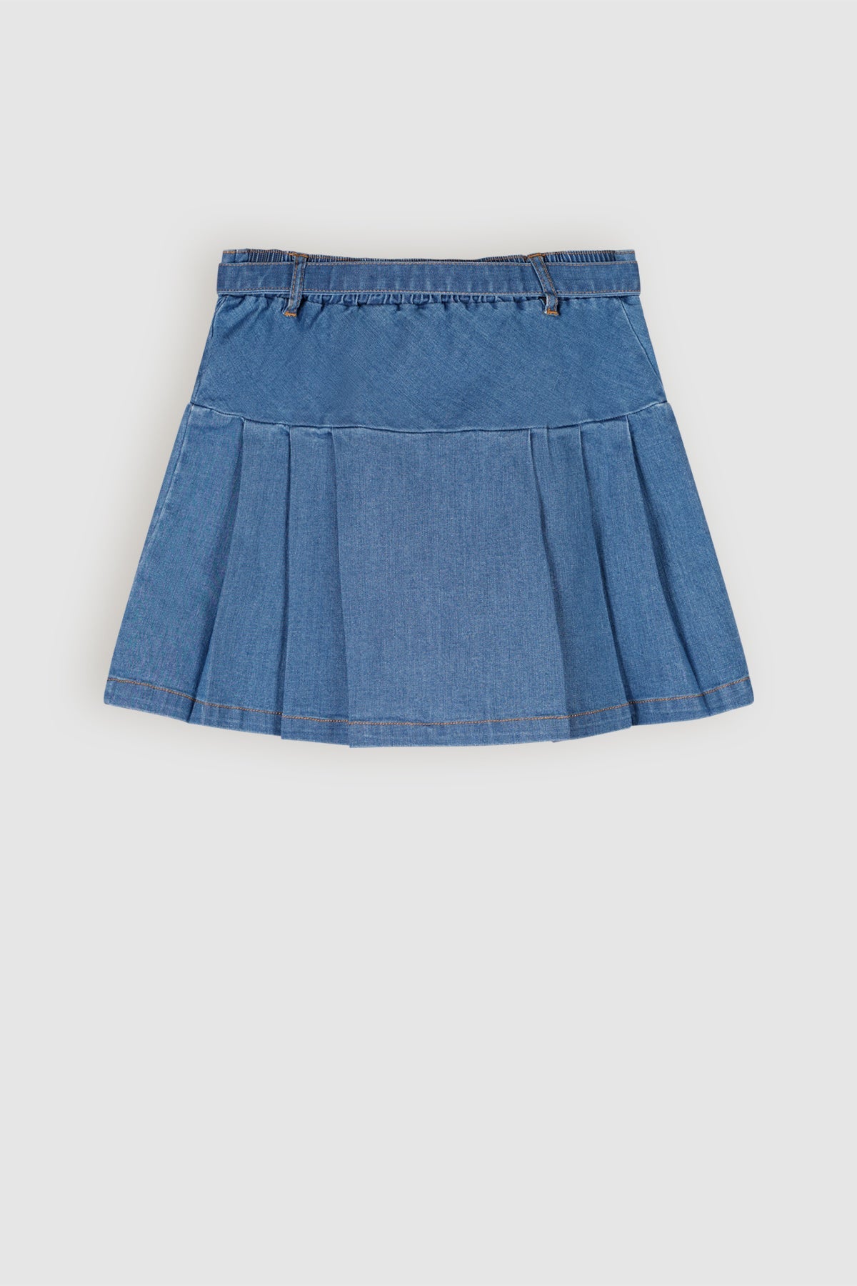 NoBell' Nimmy Denim Plooirok Blauw
