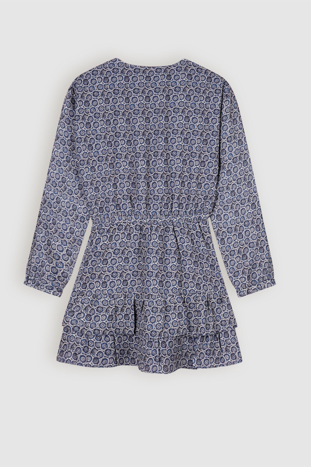 NoBell' Mayal Indigo Bloem Geprinte Jurk Blauw