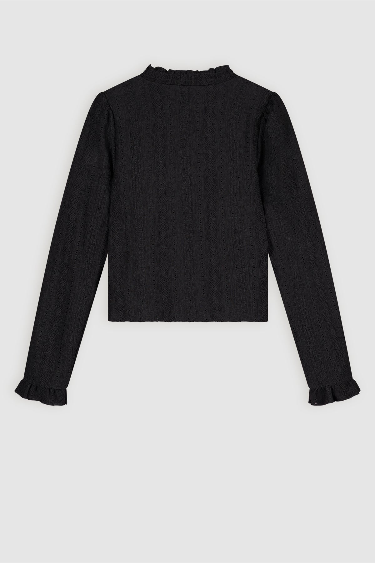 NoBell' Kacey Kanten Jersey Top Zwart