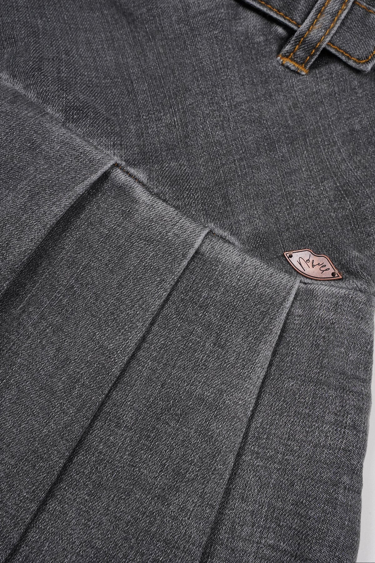 NoBell' Nimmy Denim Plooirok Zwart