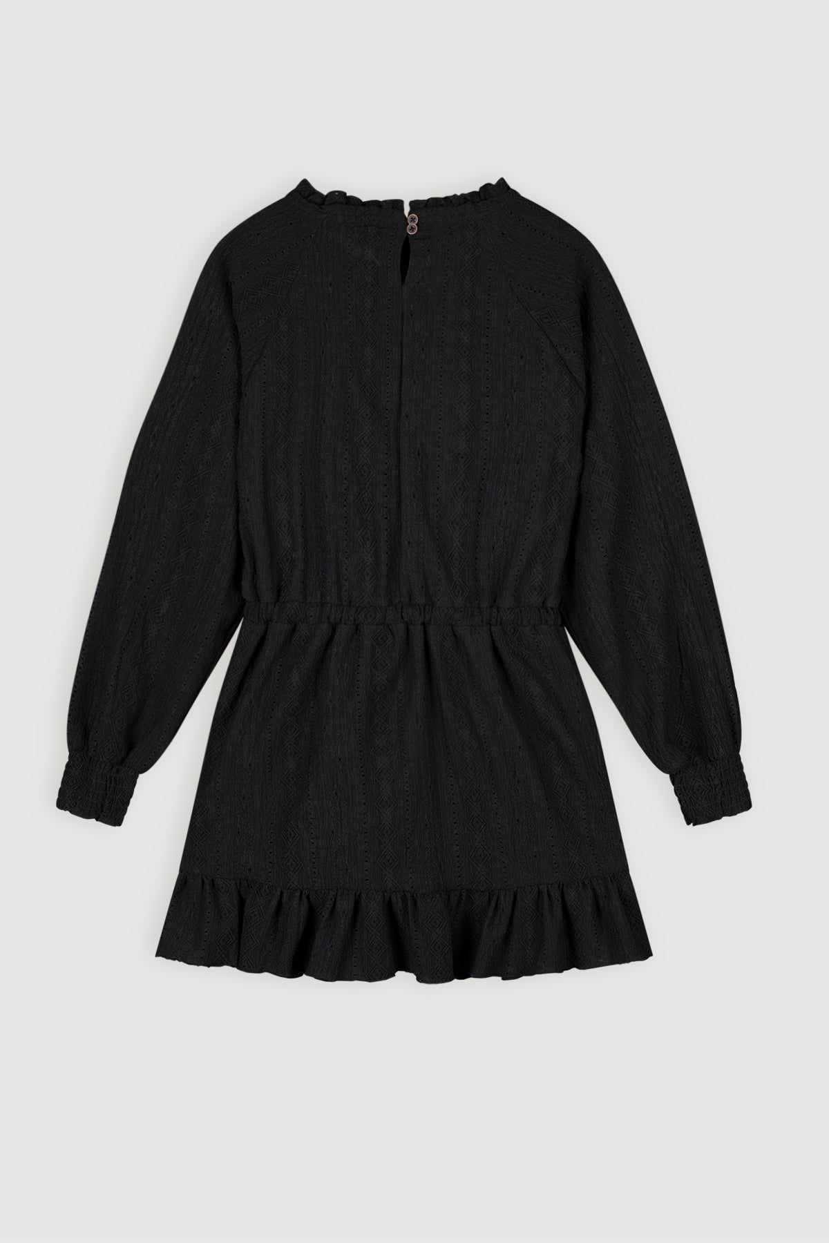 NoBell' May Kanten Jersey Jurk Zwart