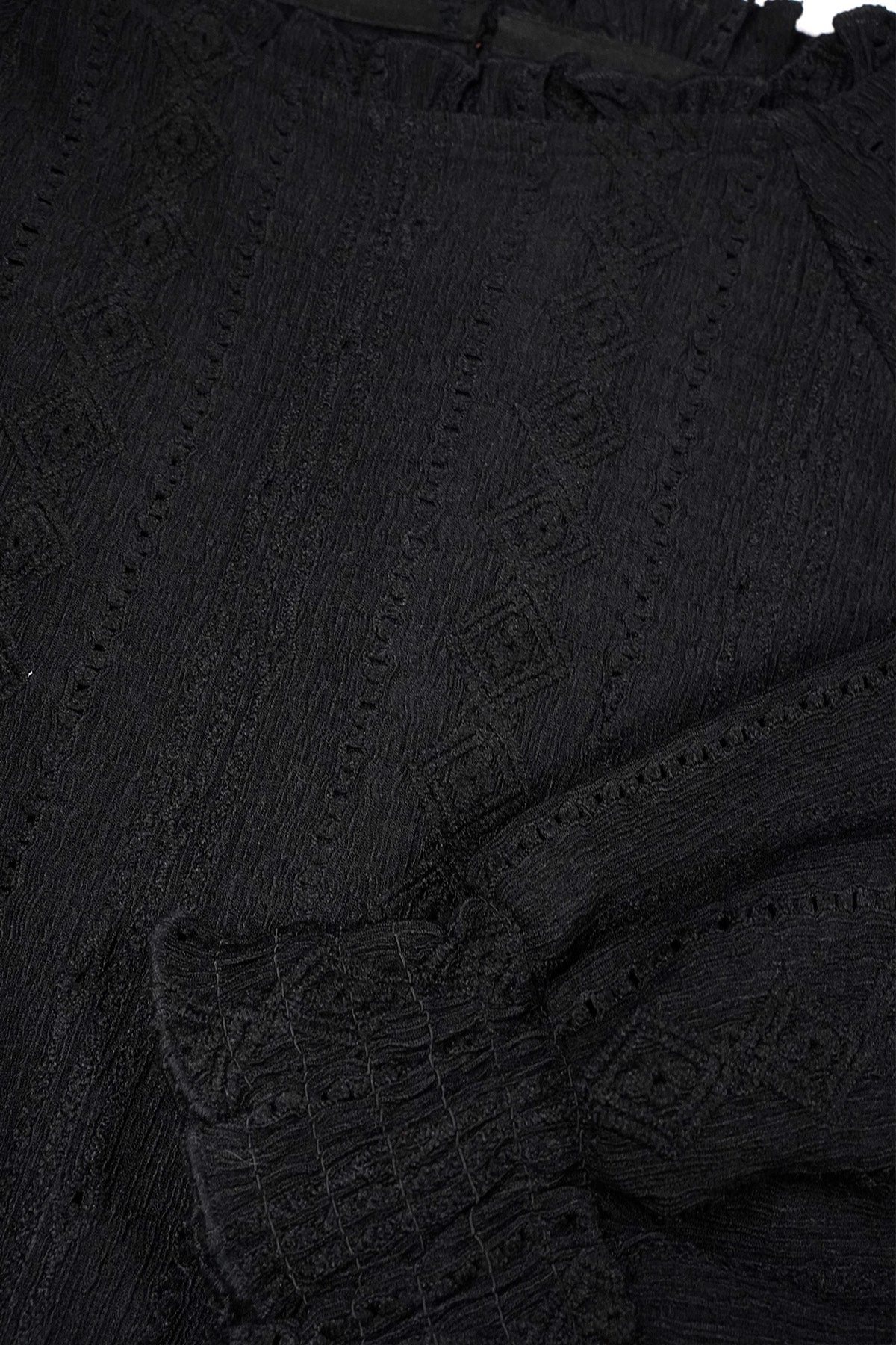 NoBell' May Kanten Jersey Jurk Zwart