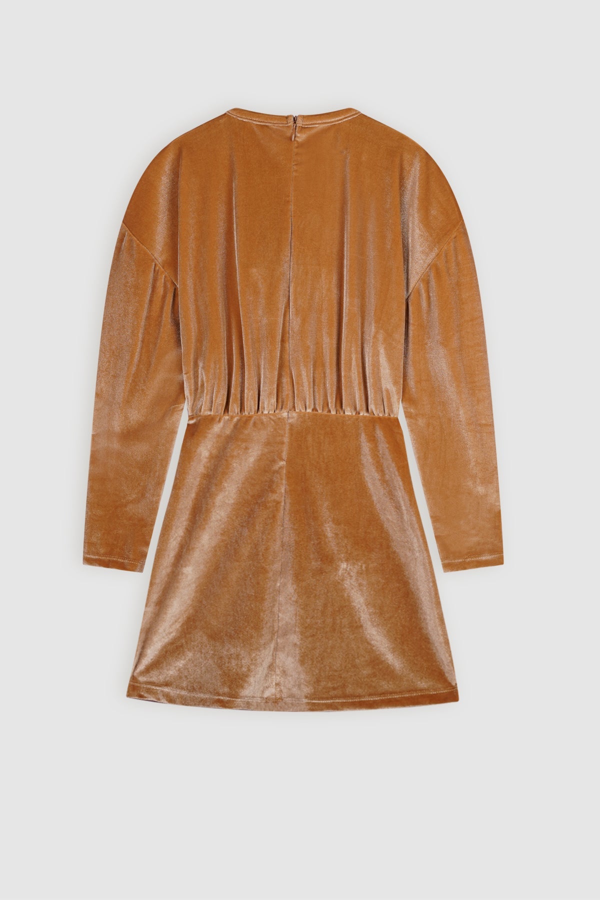 NoBell' Moian Shiny Velours Jurk Zand