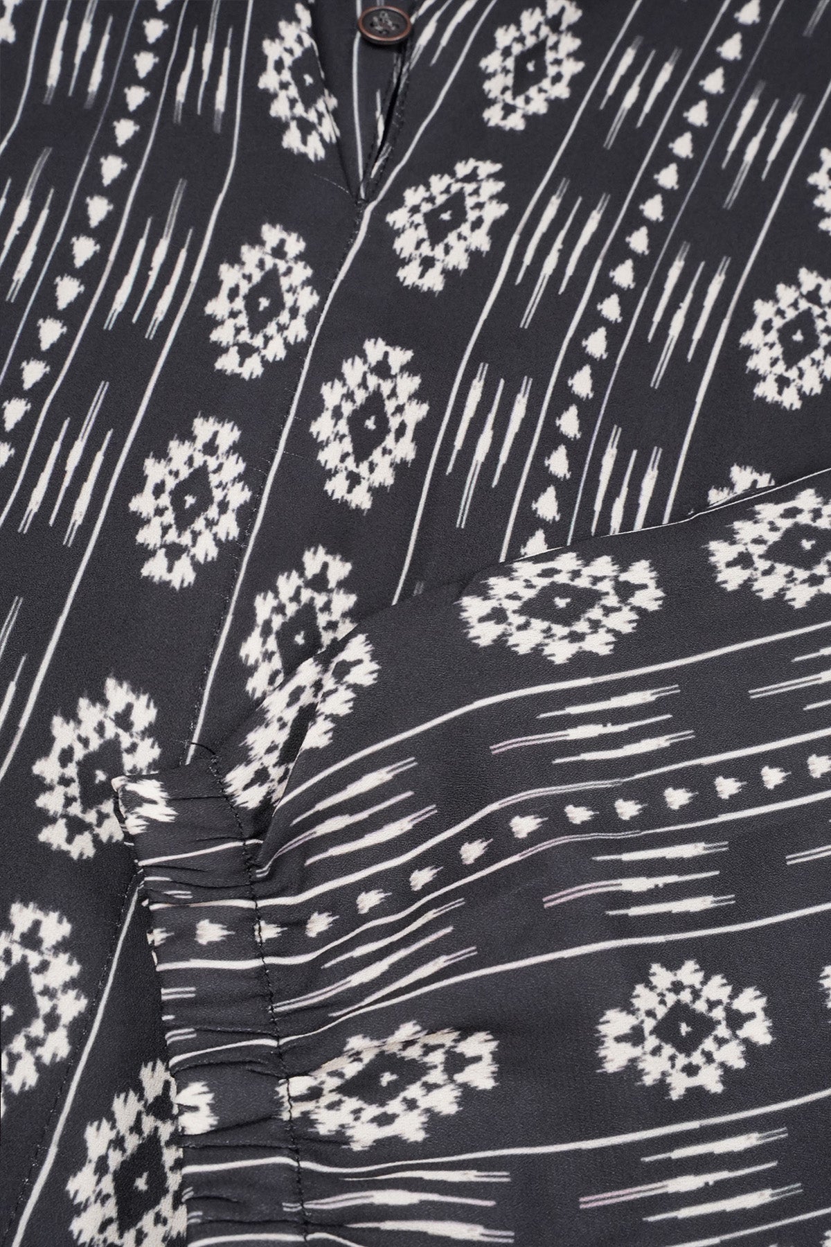 NoBell' Mayal Boho Geprinte Jurk Zwart