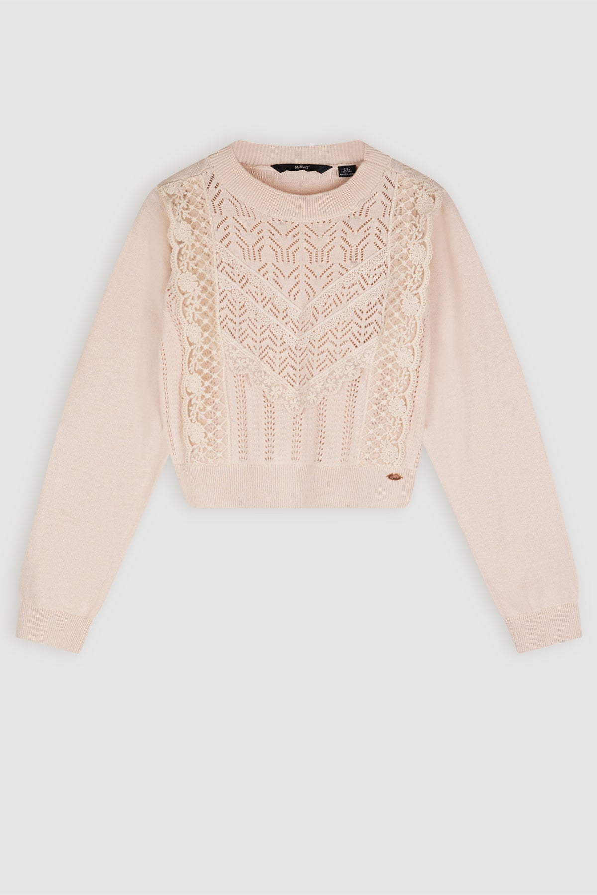 NoBell‘ Kader Pullover mit Häkeldetails Elfenbein