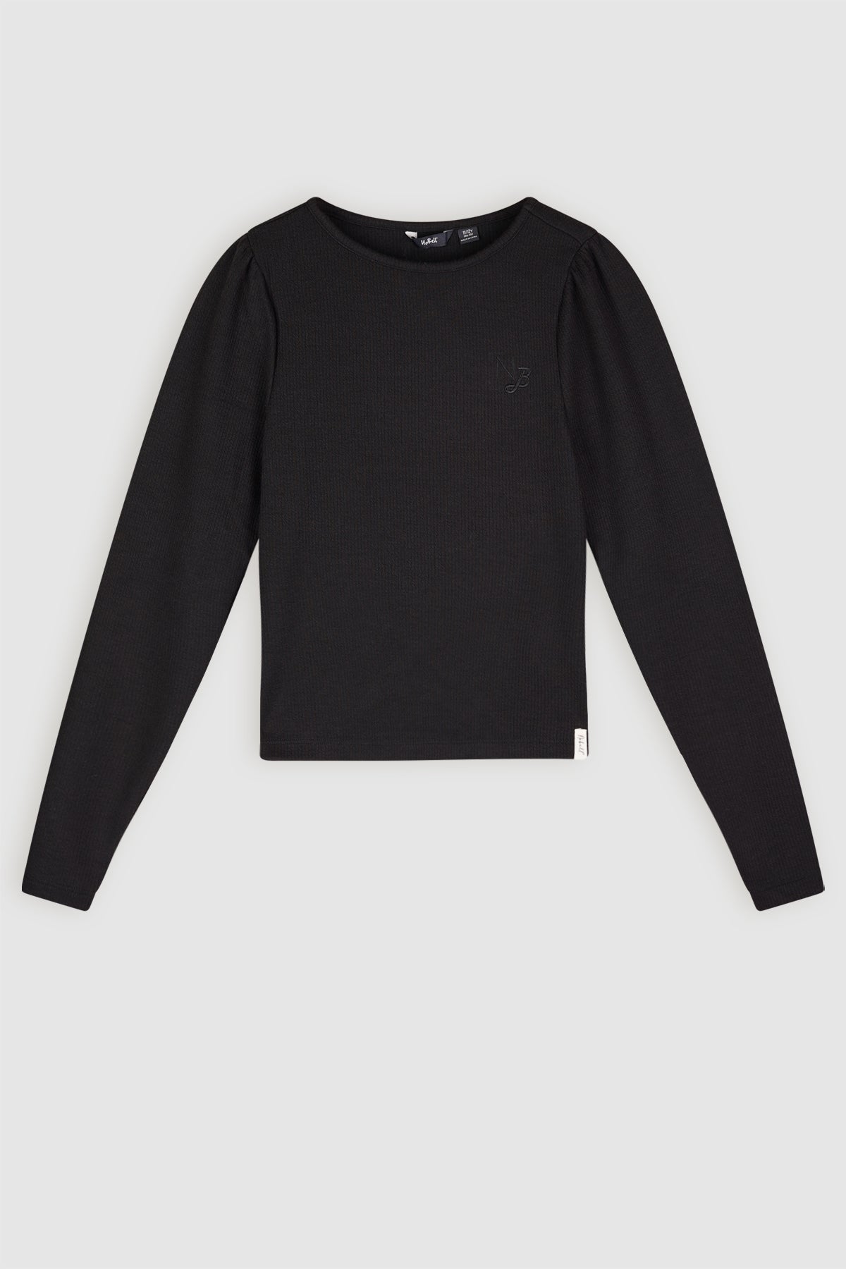 NoBell' Krew Melange Rib T-Shirt Schwarz