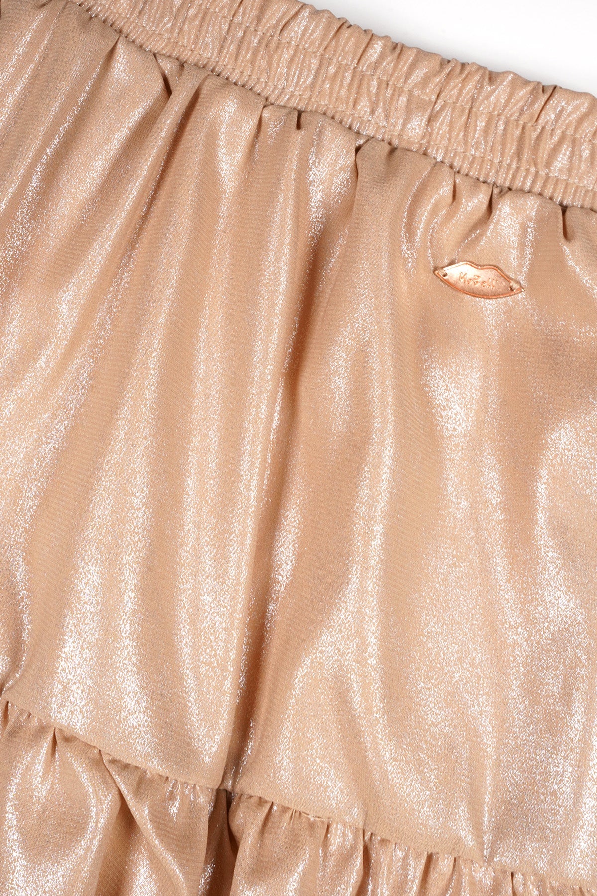NoBell' Naia Folie Korte Rok Licht Goud