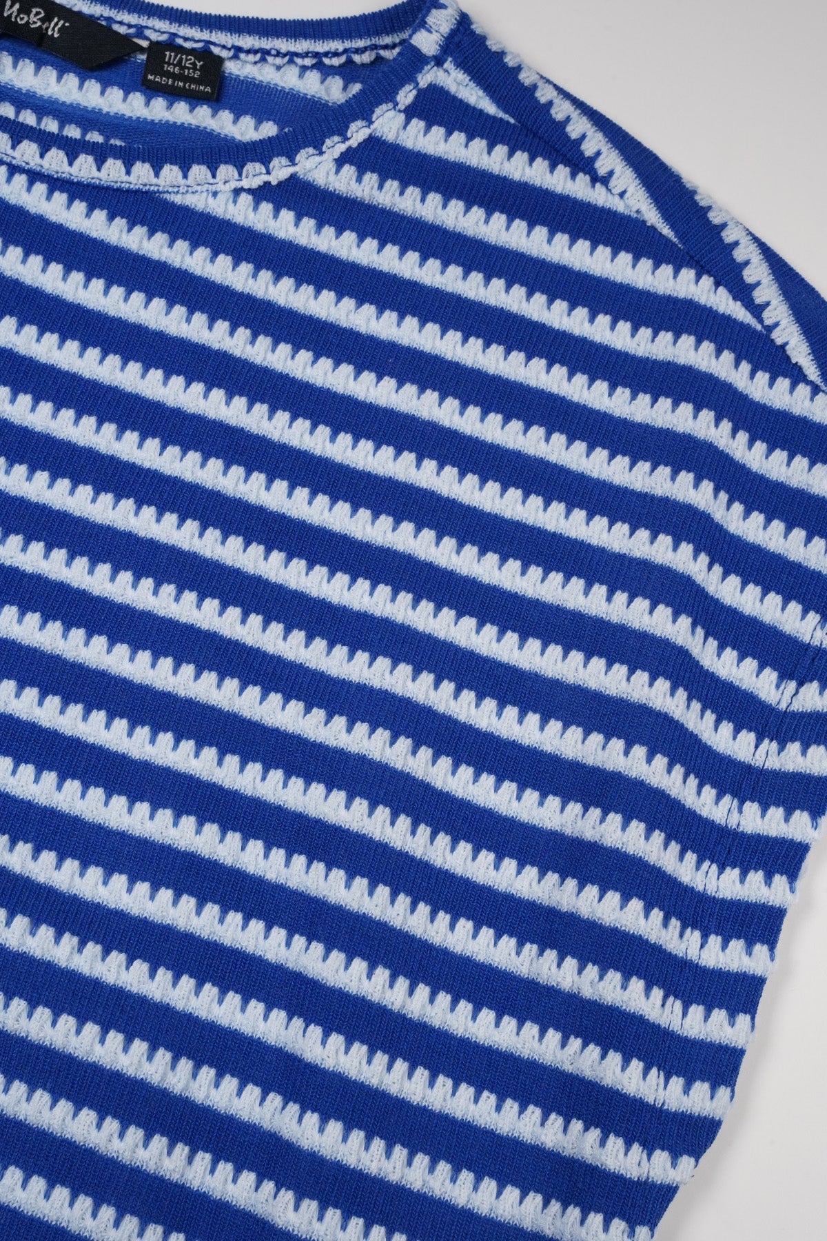 NoBell' Kawai Streep Top Blauw