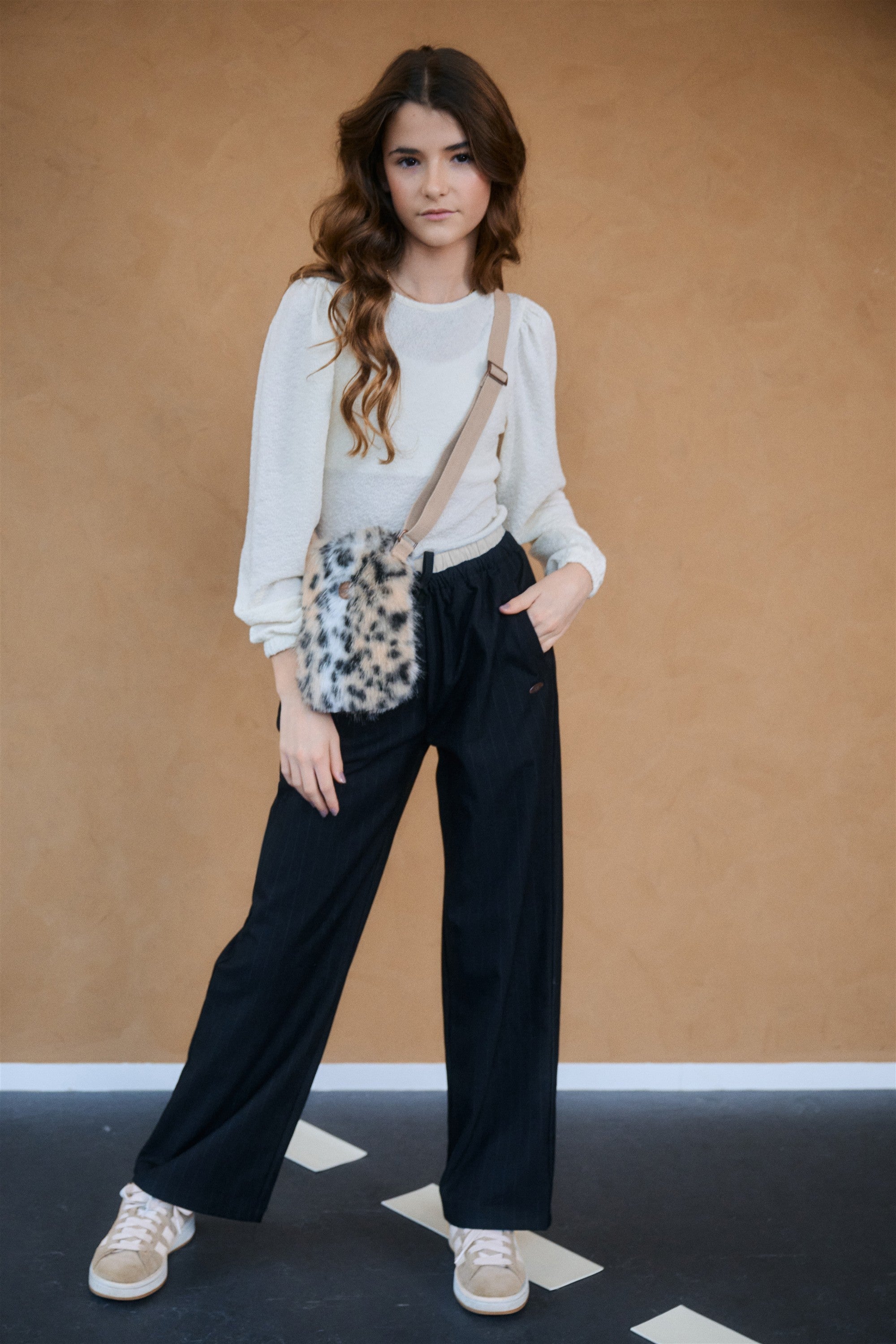 NoBell' Sub Krijtstreep Broek Zwart