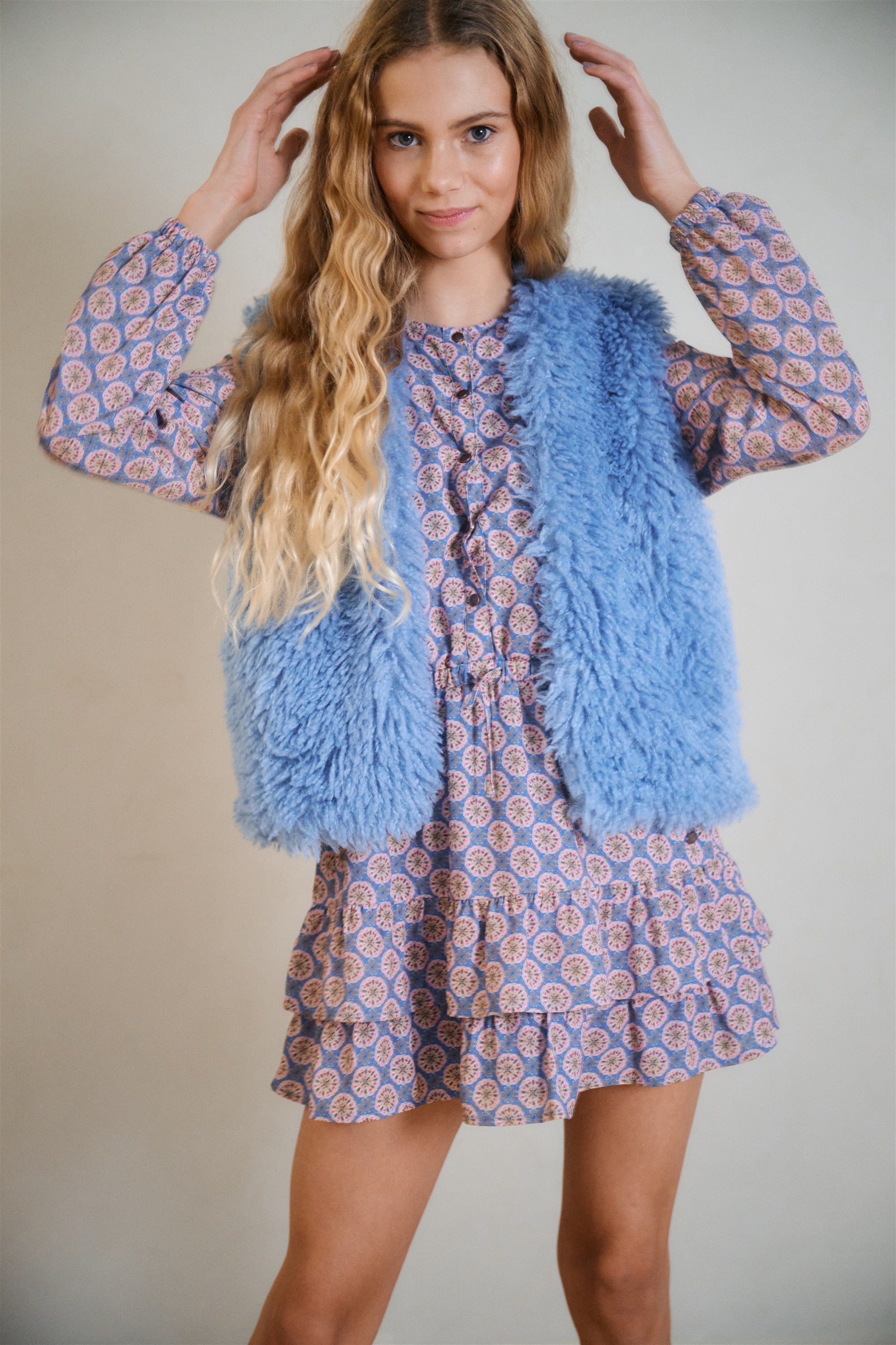 NoBell' Mayal Geprinte Jurk Blauw