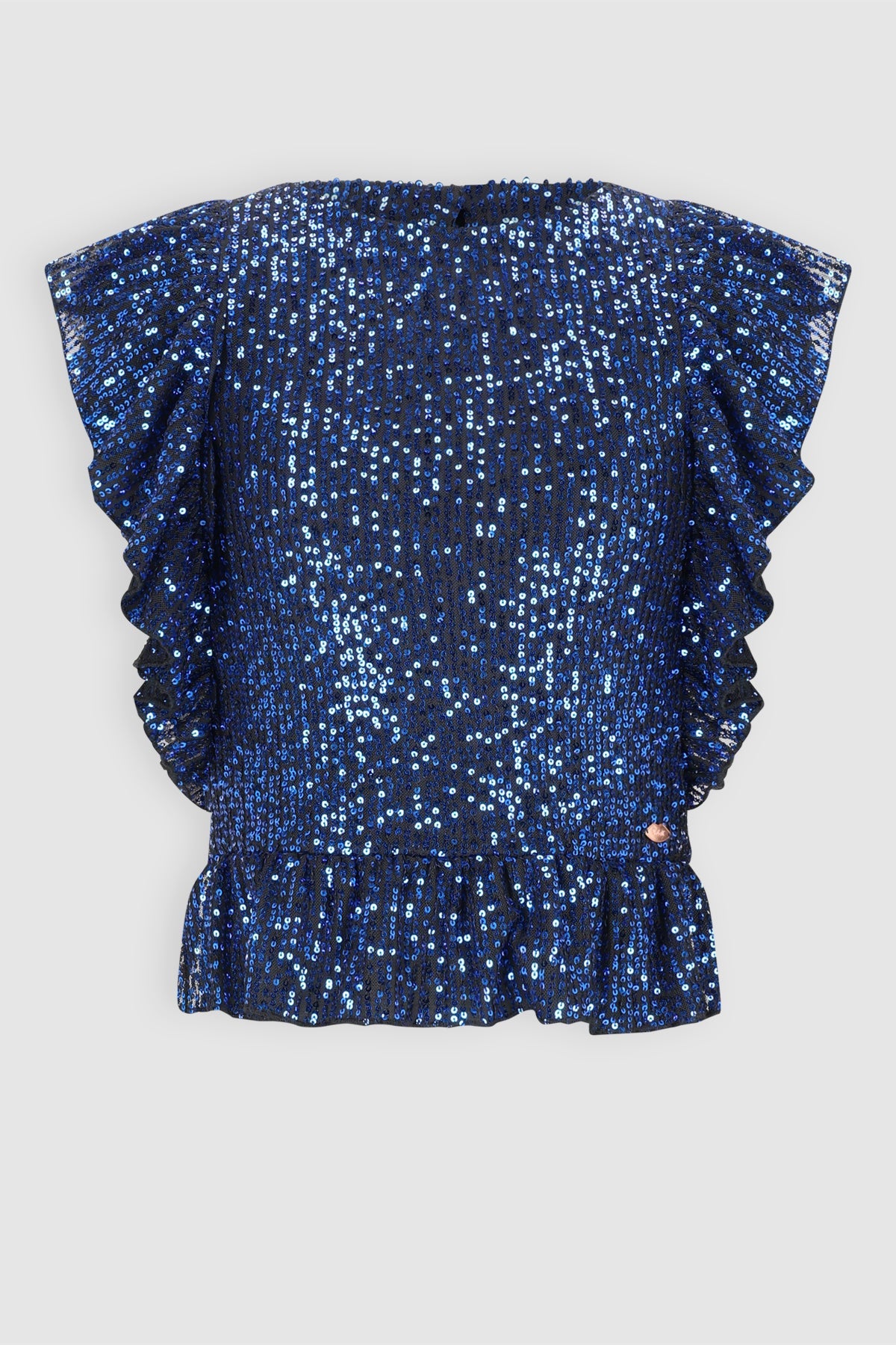 NoBell' Teddy Pailletten Top Blauw