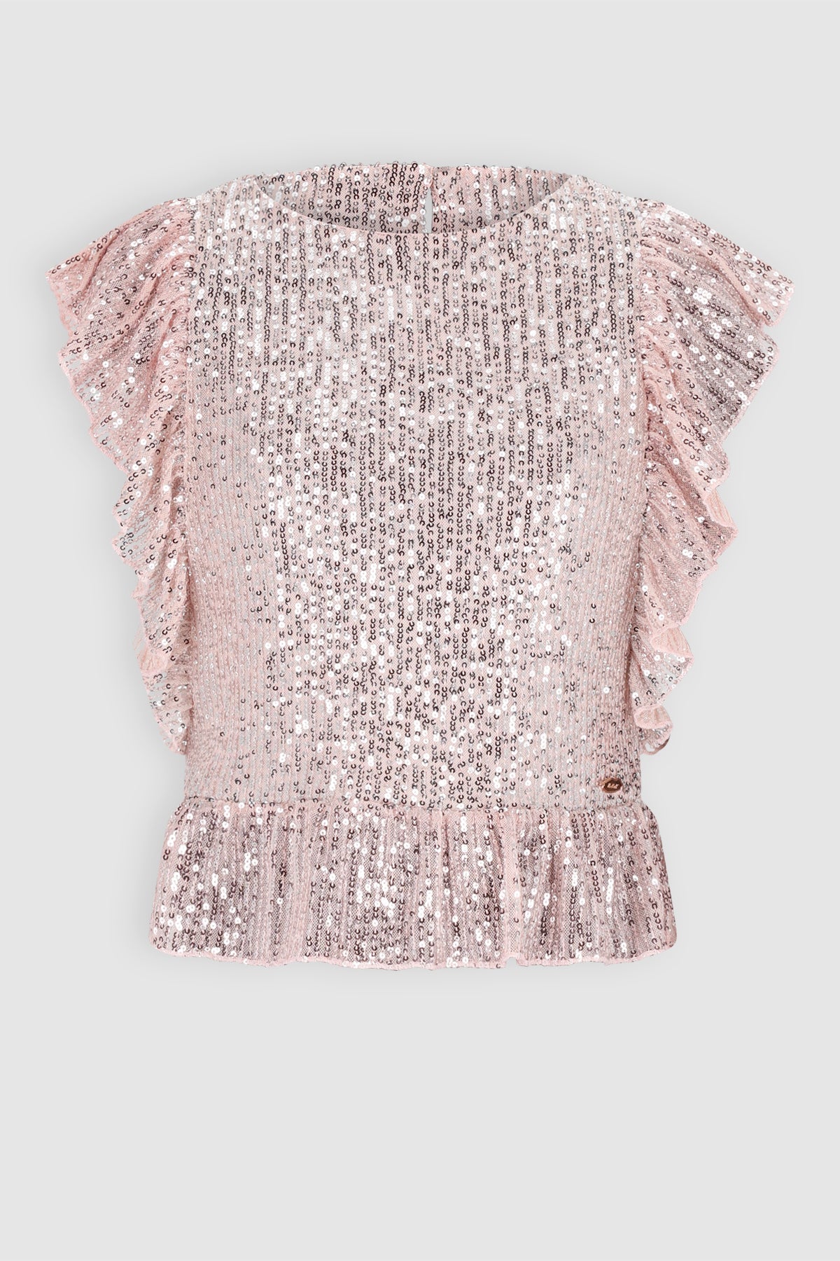 NoBell' Teddy Pailletten Top Roze