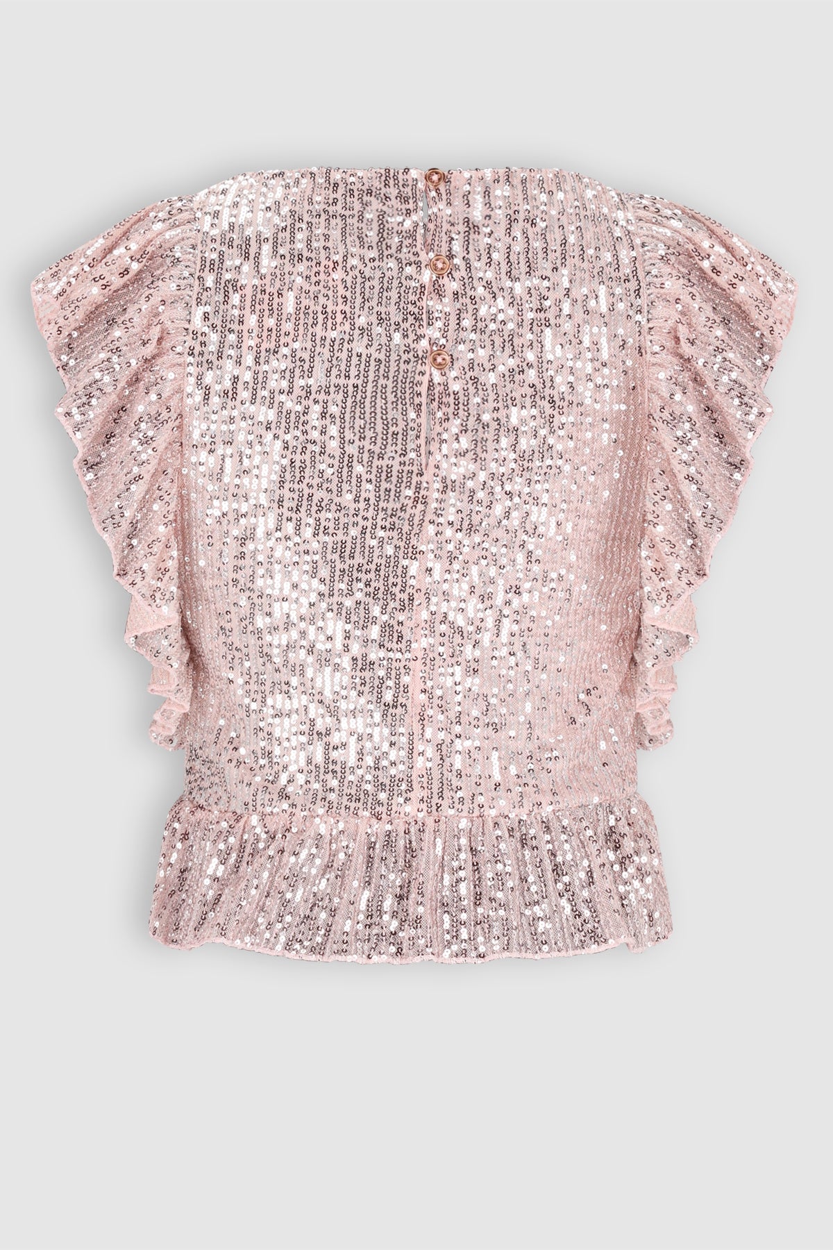 NoBell' Teddy Pailletten Top Roze