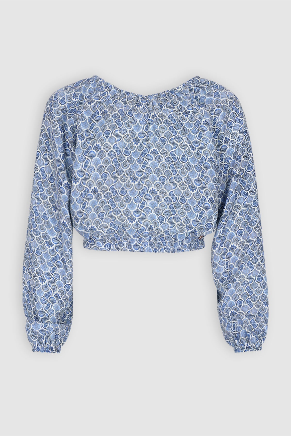 NoBell' Timra Crop Geprinte Blouse Blauw