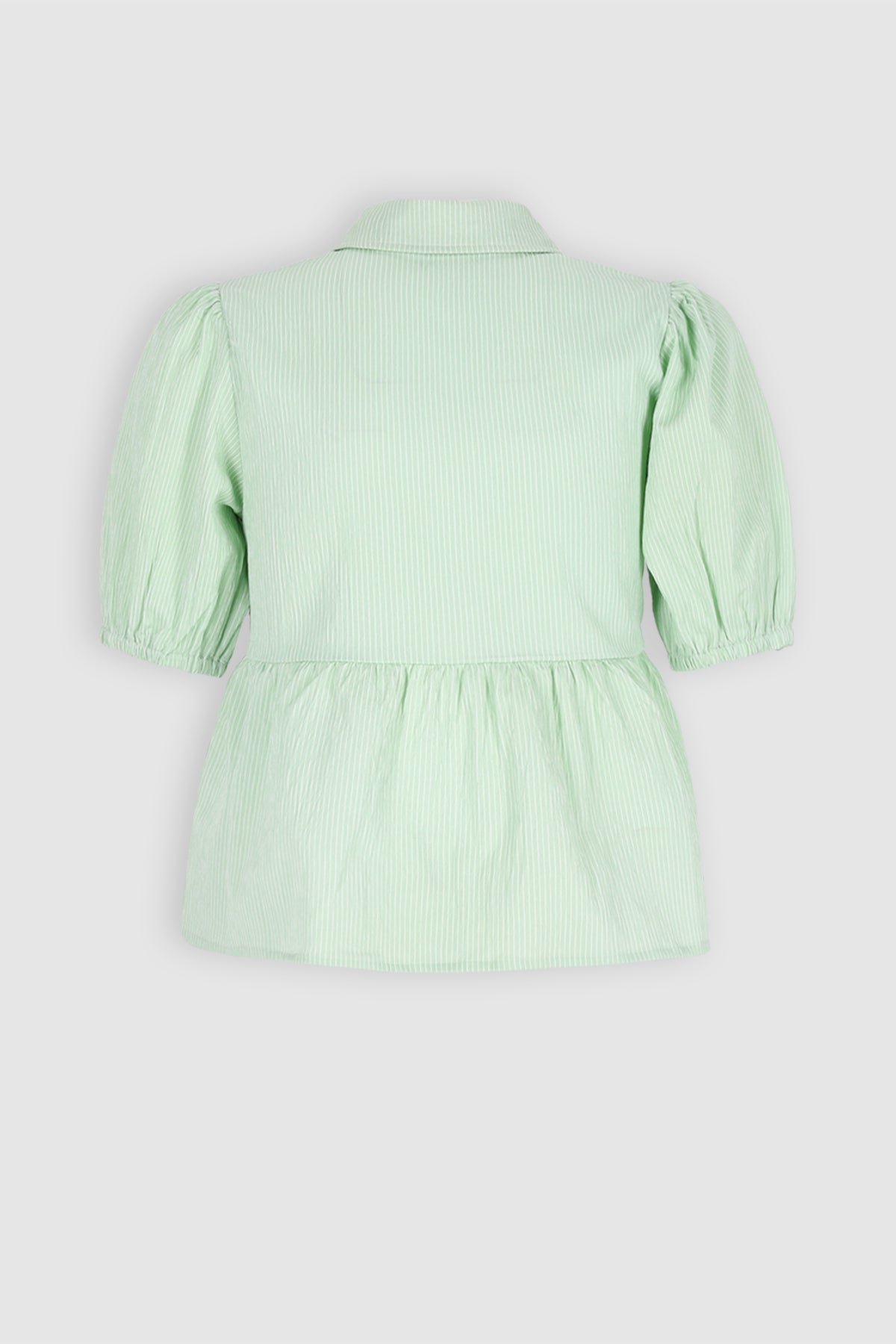 NoBell' Tiggs Gestreepte Blouse Pofmouw Groen