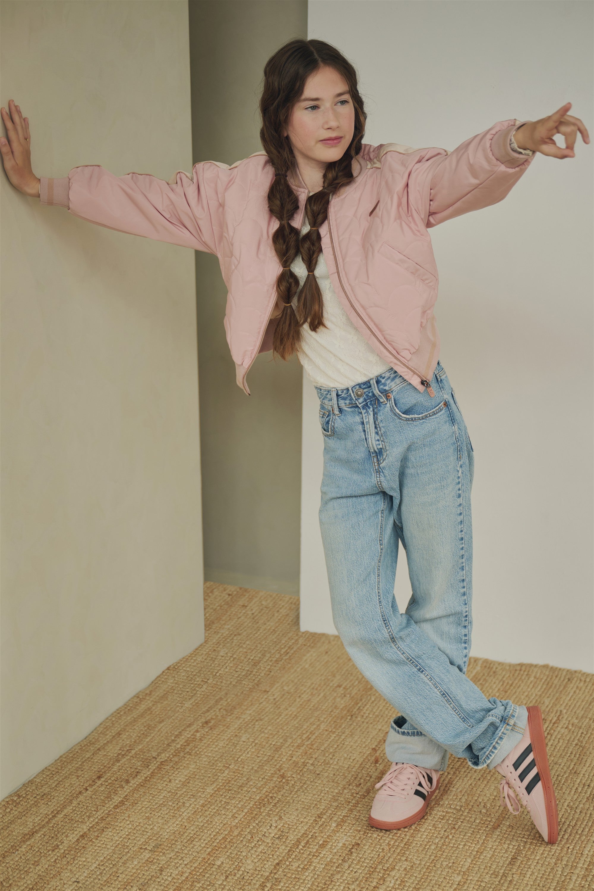 NoBell' Bomber Zomer jas met fleece voering Roze