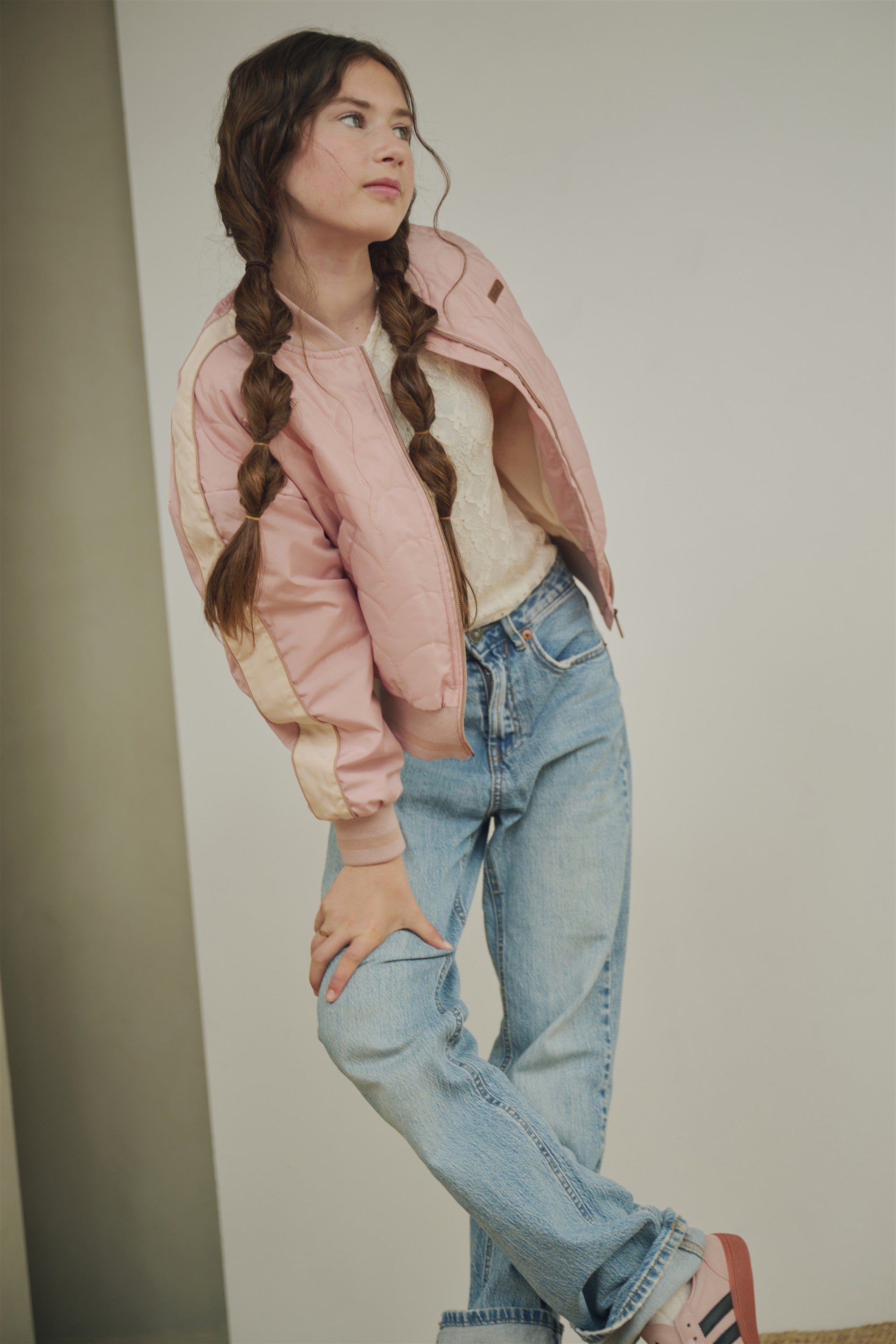 NoBell' Bomber Zomer jas met fleece voering Roze