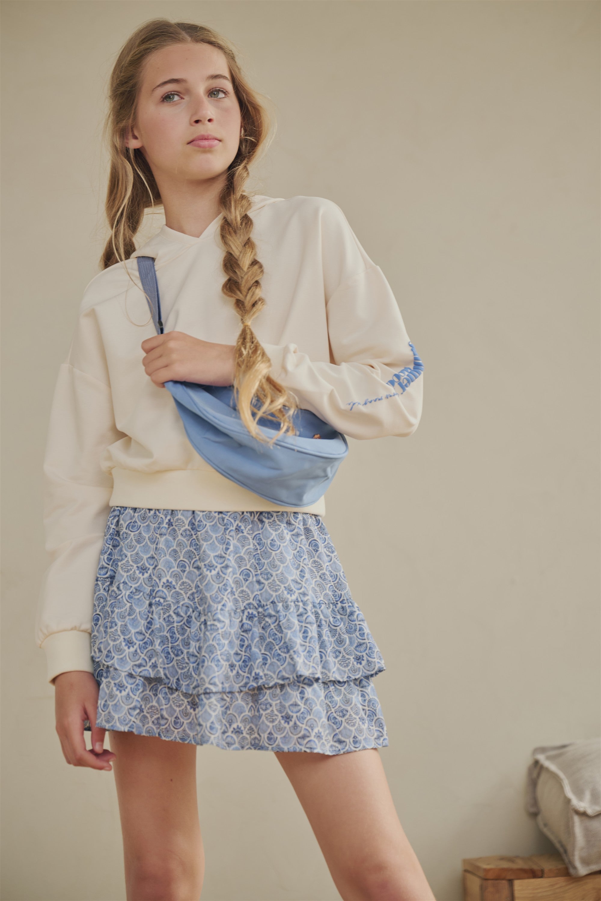 NoBell' Kumy Sweater met Capuchon Ivoor