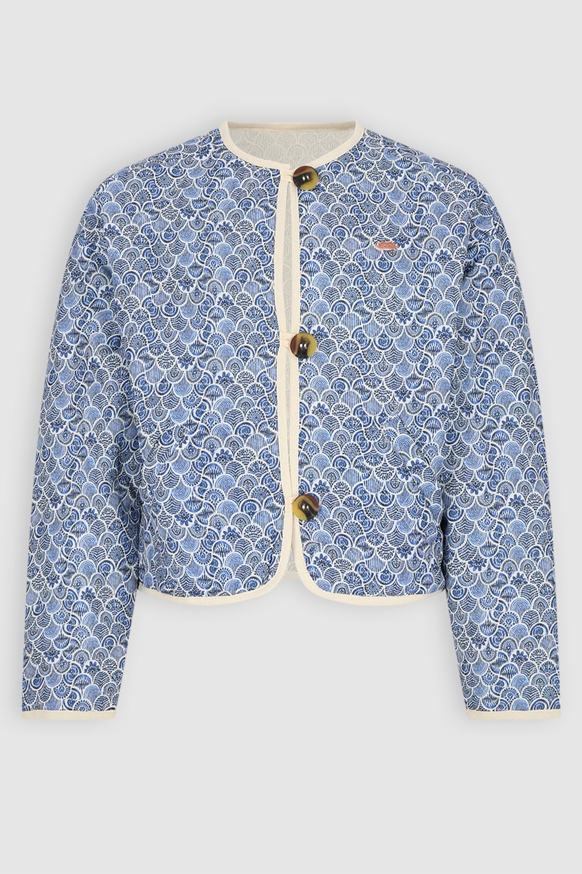 NoBell' Dimo Geprinte Dekenjas Blauw