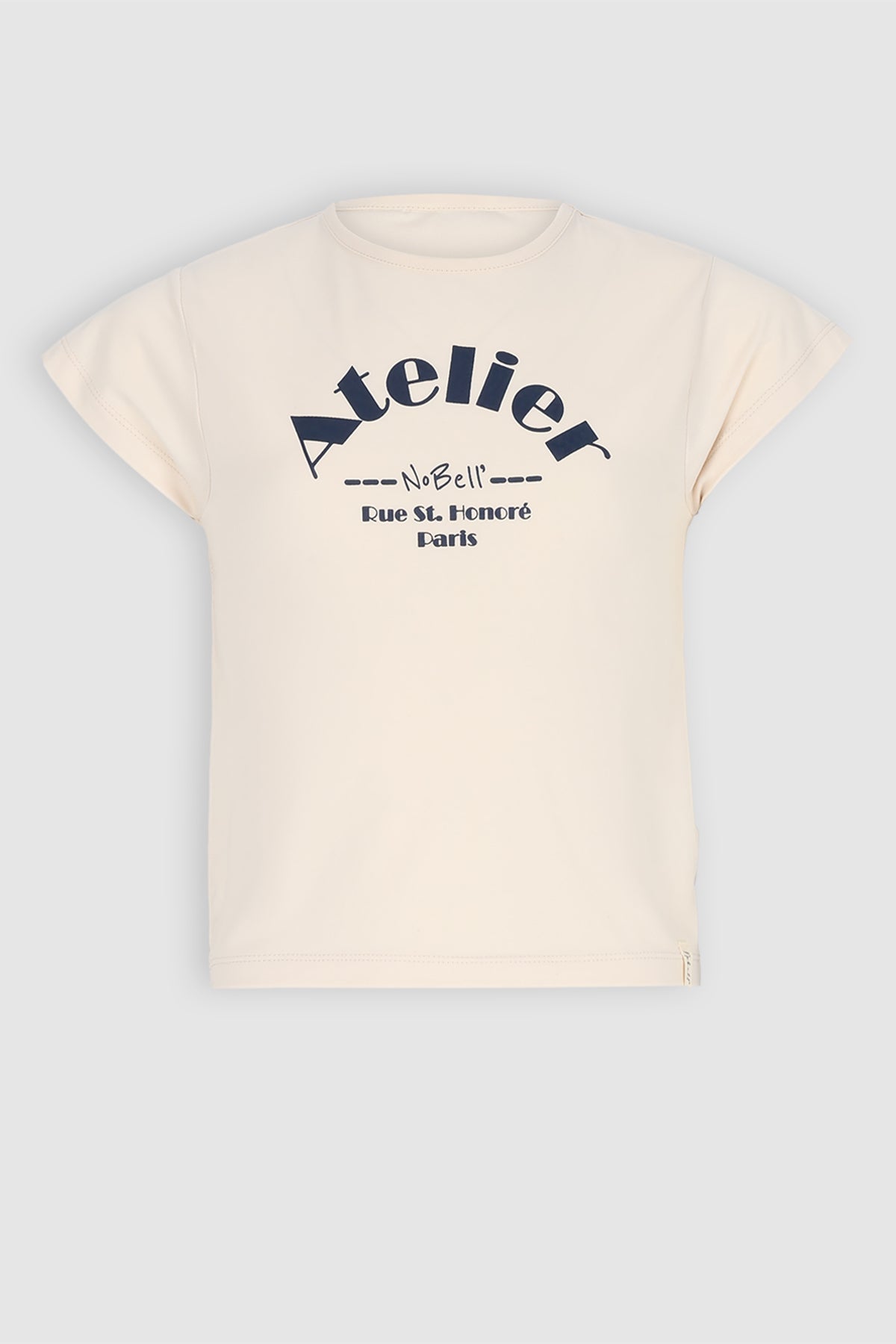 NoBell' Kit T-shirt 'Atelier' Print Ivoor