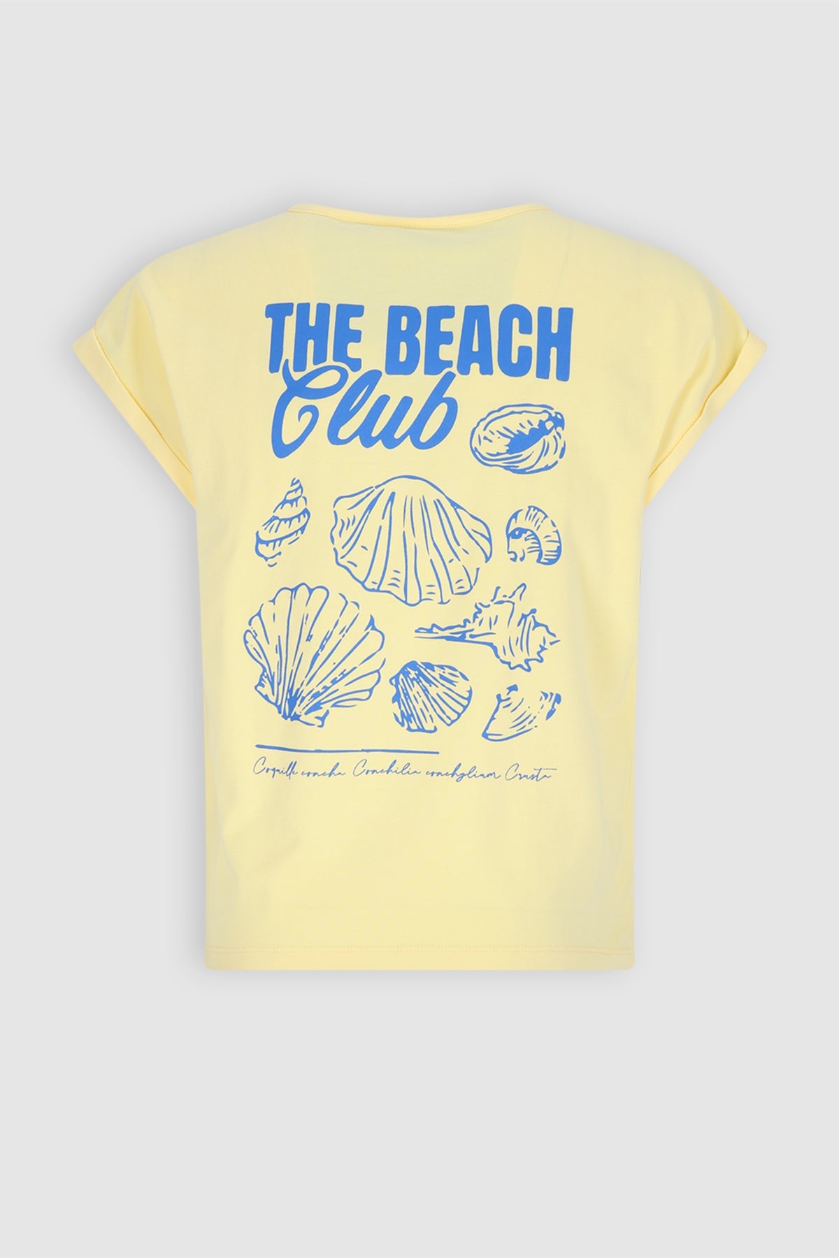 NoBell' Kasis Tshirt grote Rugprint Geel