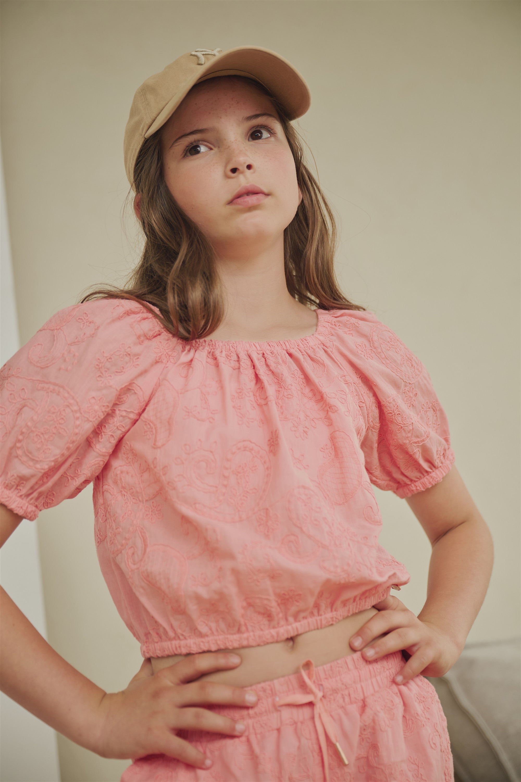 NoBell' Tomu Geborduurde Blouse Roze