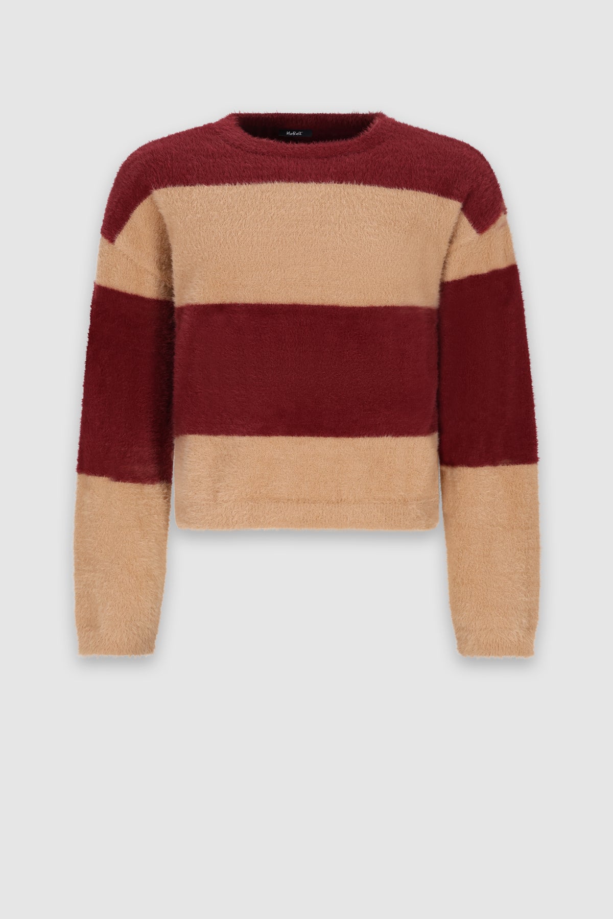 NoBell' Kate Colorblock Gebreide Sweater Bordeaux