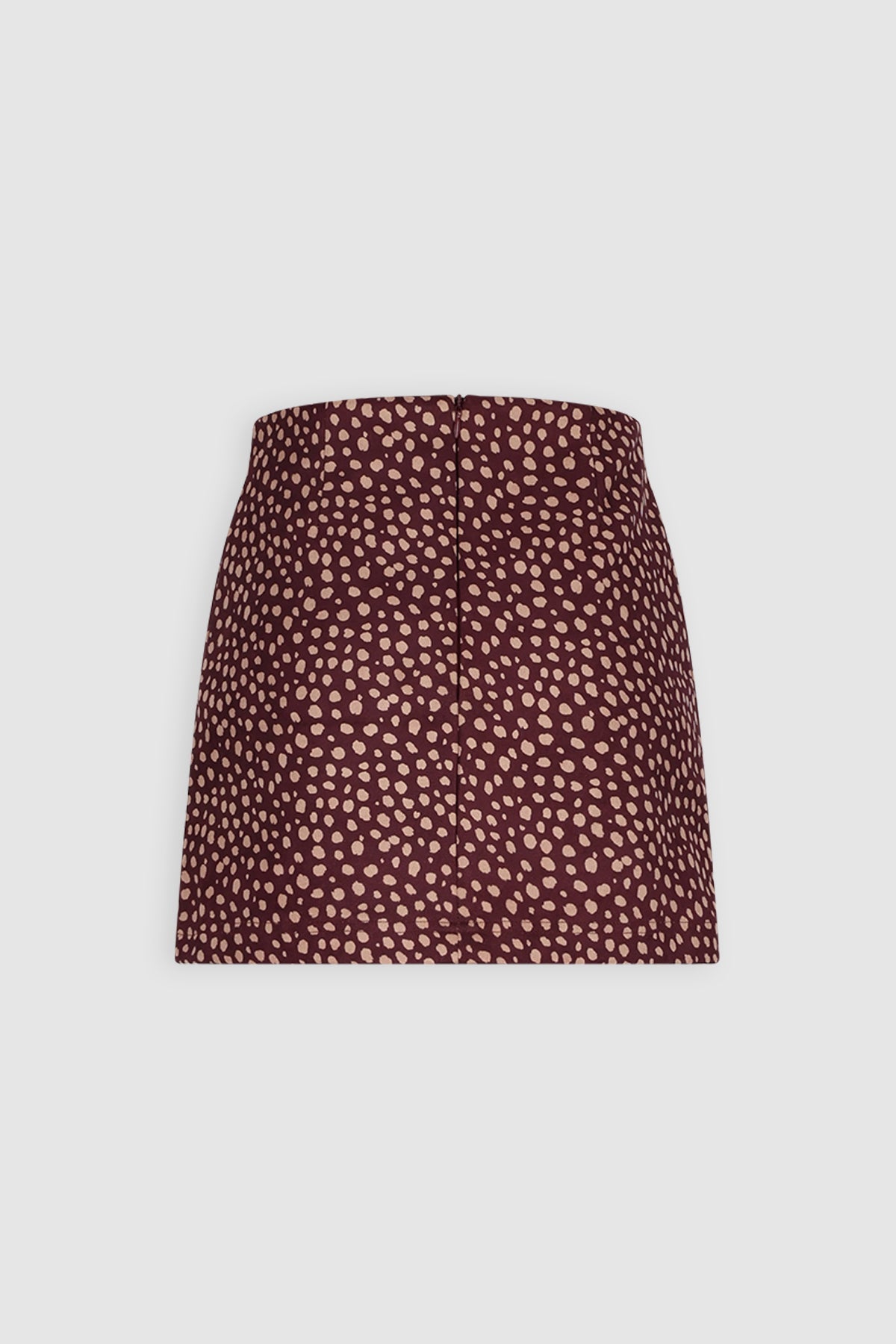 NoBell' Noï Geprinte Suedine Rok Bordeaux