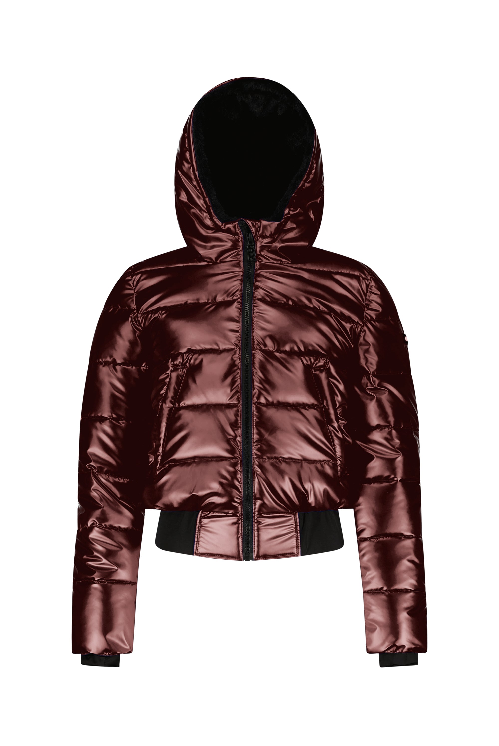 SuperRebel Funk Jacket Hood Metallic Bordeaux
