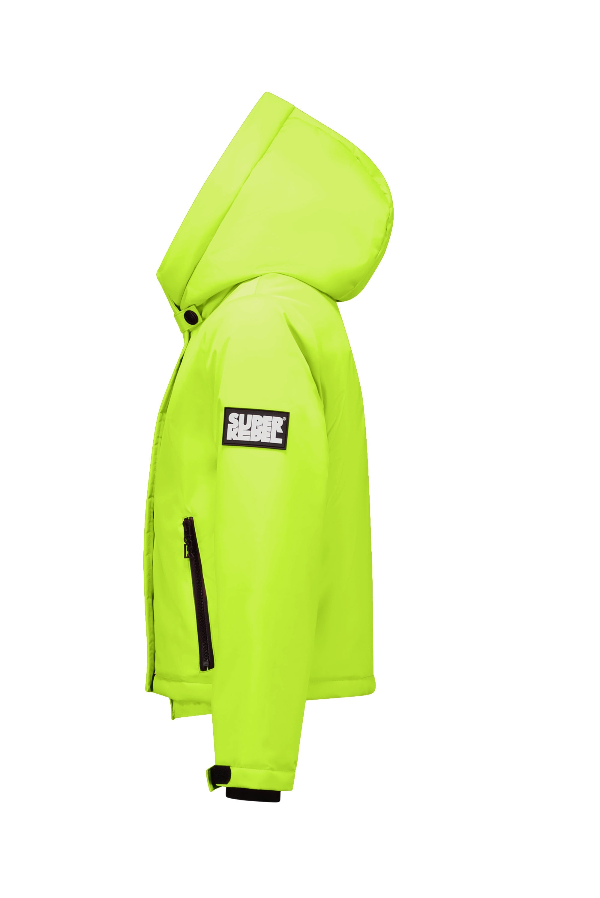 SuperRebel Twister Hooded Jacket Neon Yellow