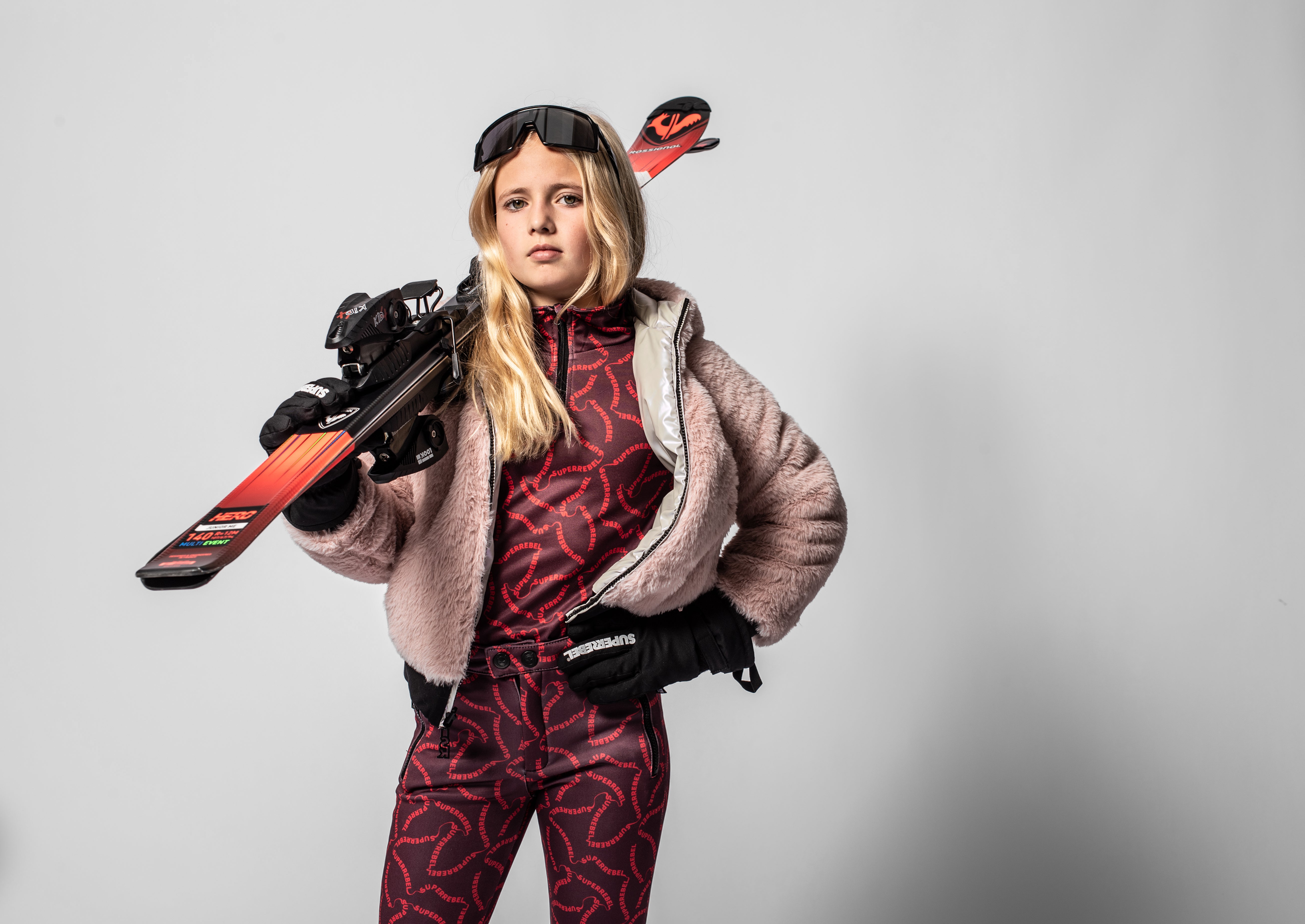 SuperRebel Spurt Ski Pullie Wine/Red