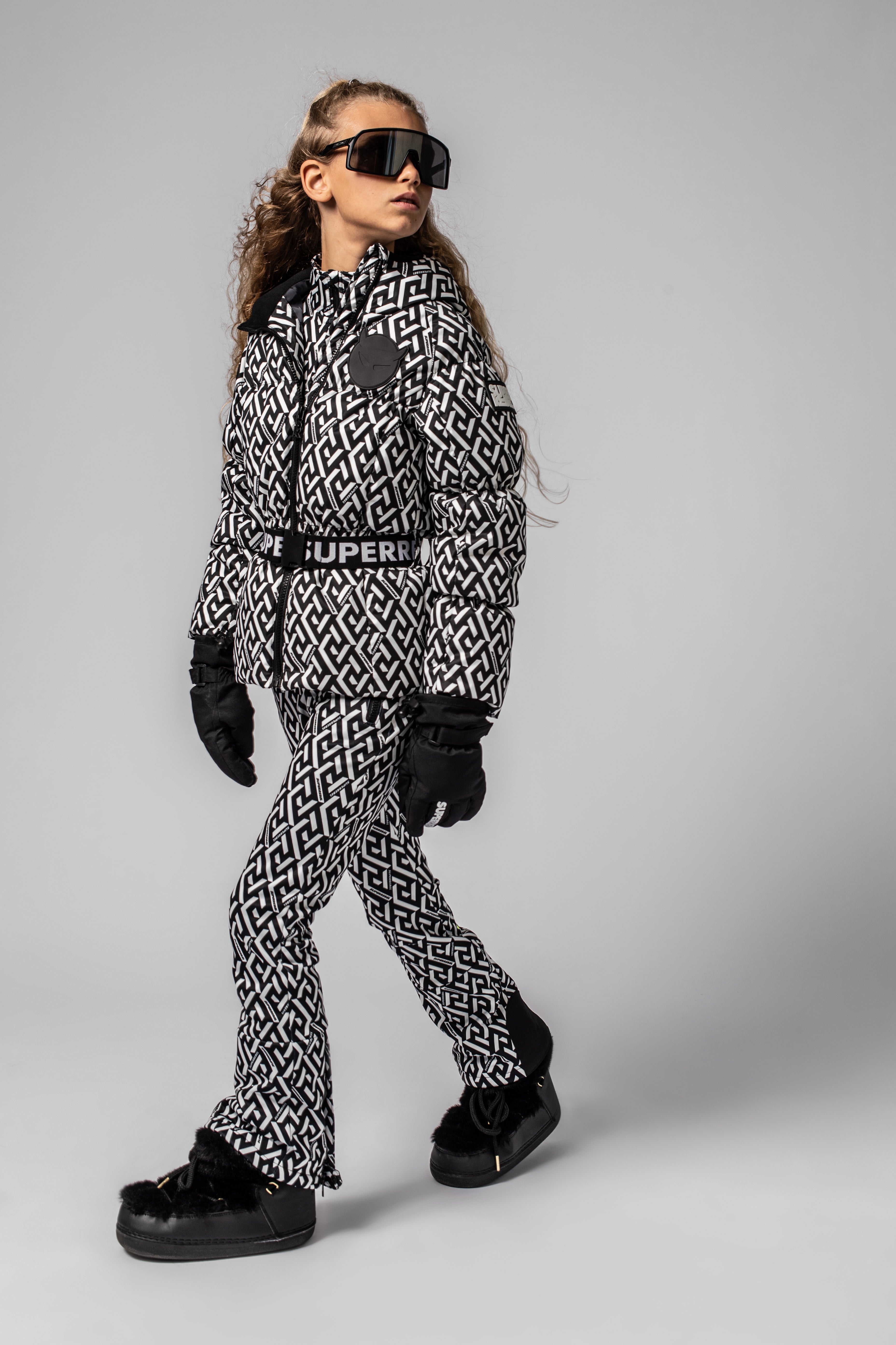 SuperRebel Speak Ski Trousers Graphic Black