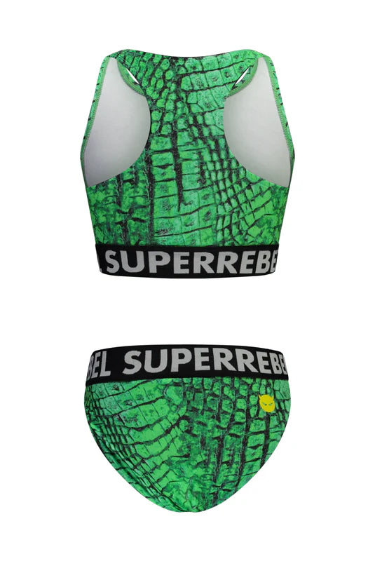 SuperRebel Carmel Croco Fluo Green