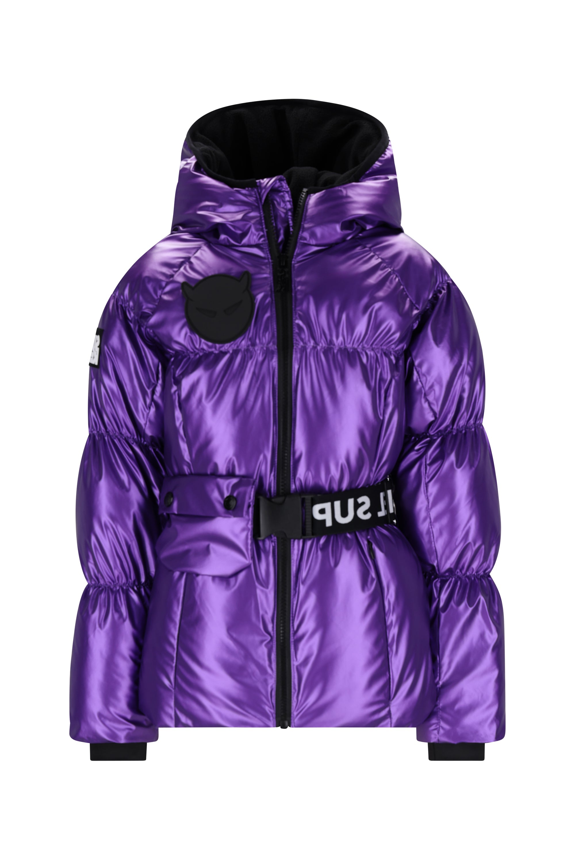 SuperRebel Puff Girls Hooded Winterjacket Purple