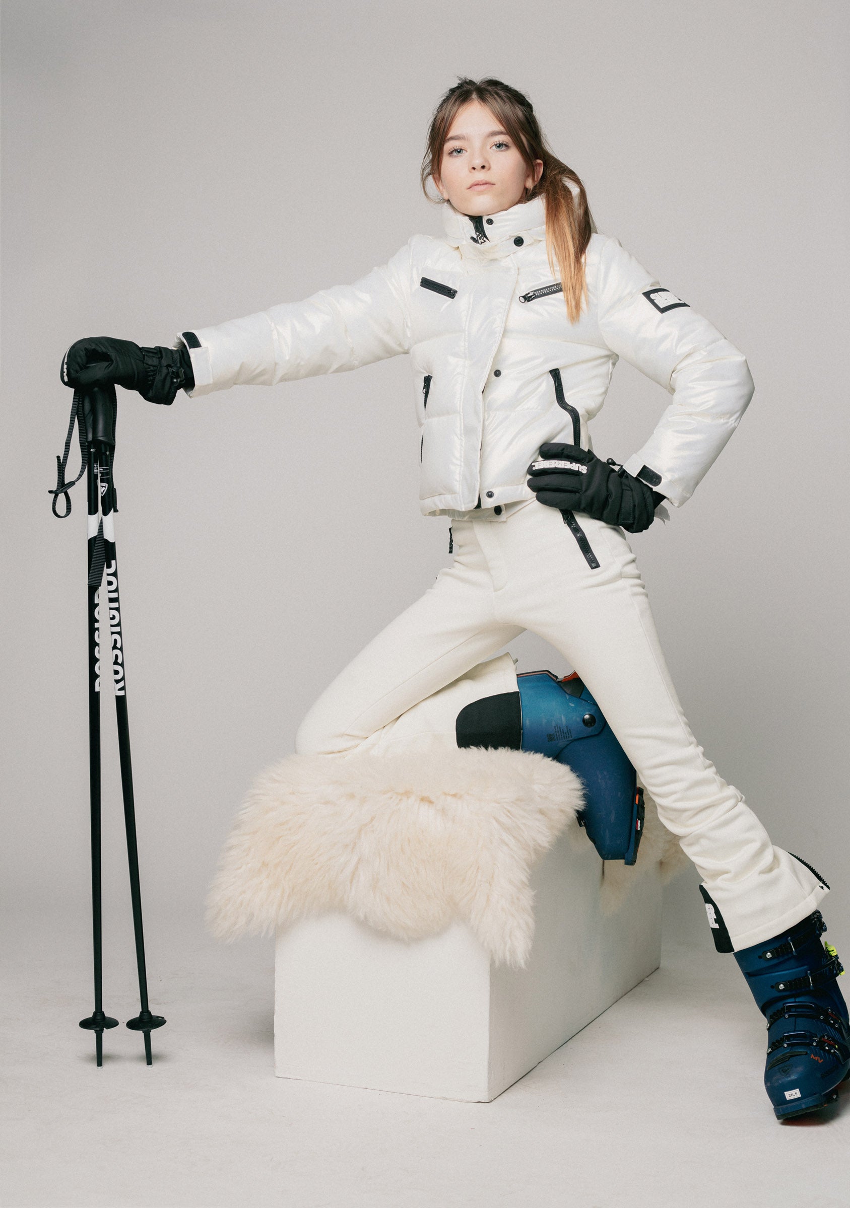 SuperRebel Spicy Girls Hooded Ski Jacket White