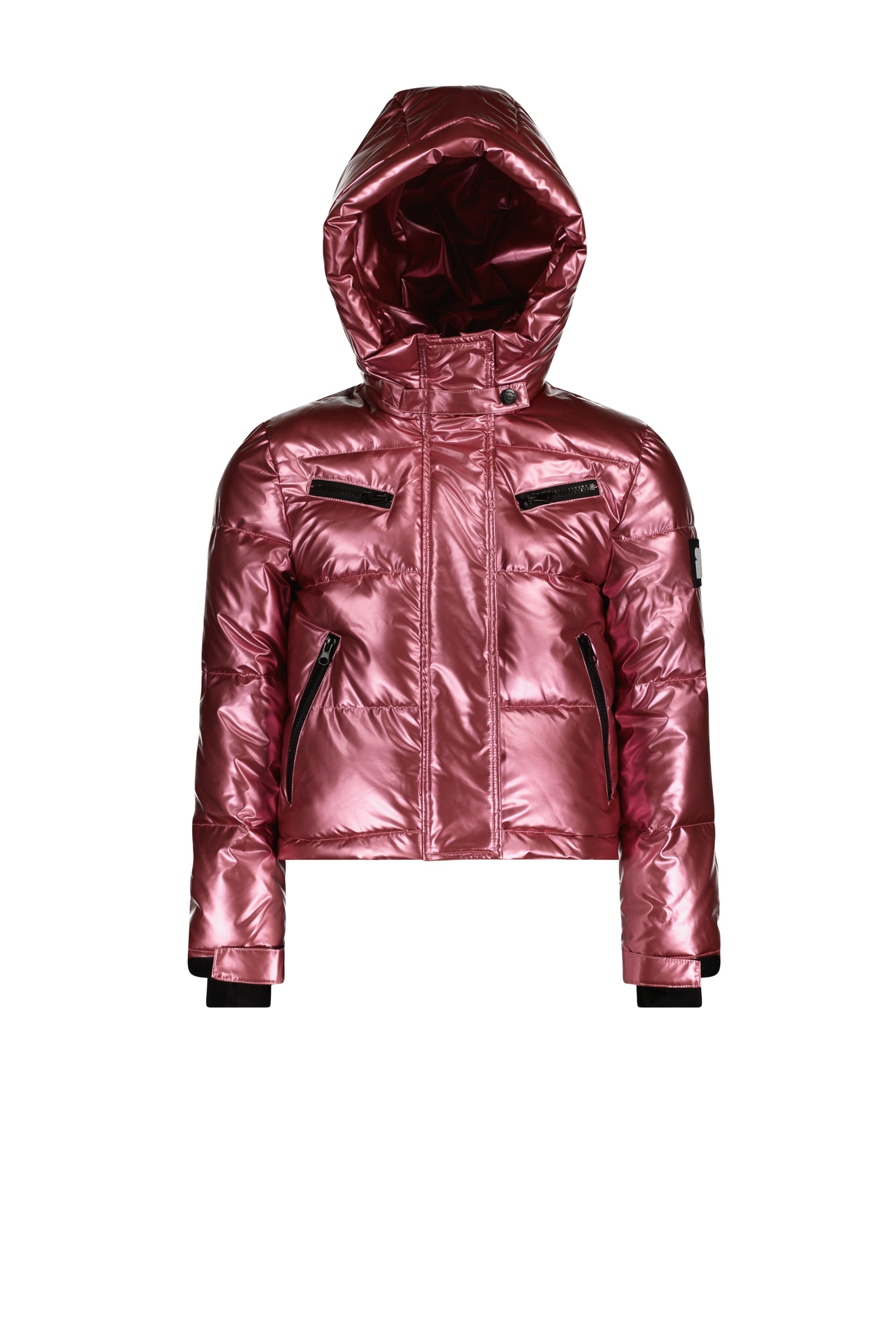 SuperRebel Spicy Girls Hooded Ski Jacket Pink Metallic