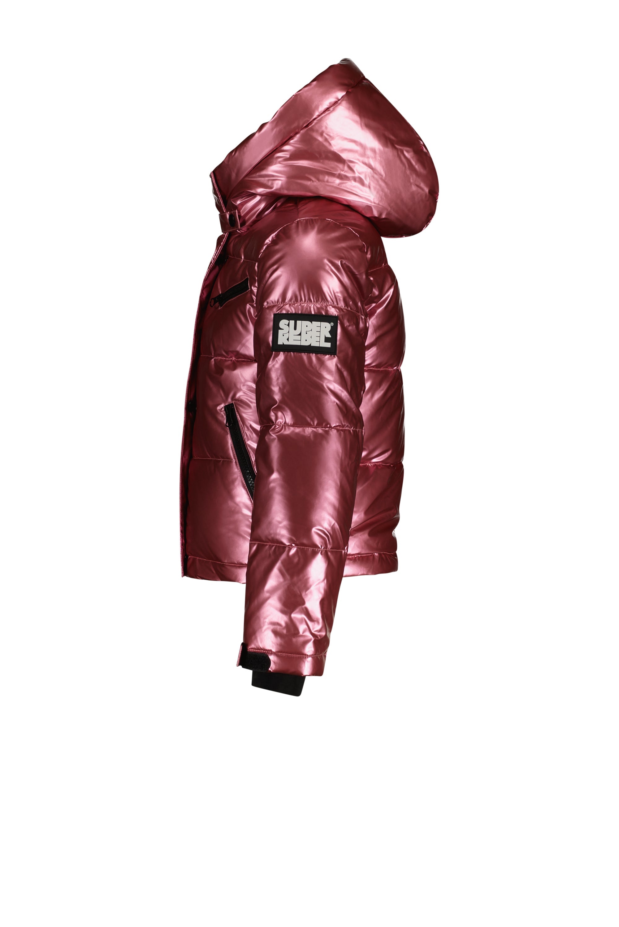 SuperRebel Spicy Girls Hooded Ski Jacket Pink Metallic