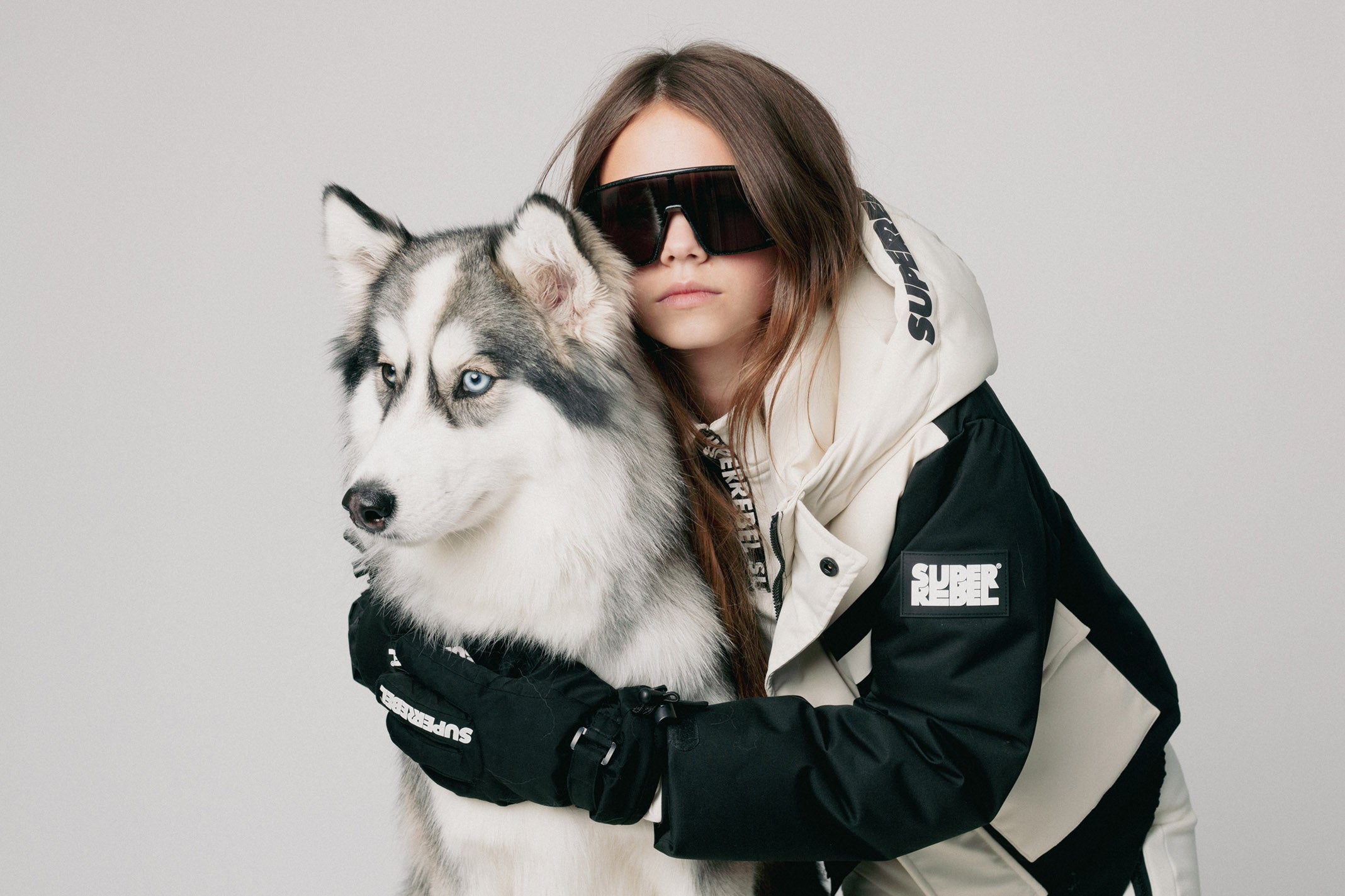 SuperRebel Celi Girls Bomber Winter Jacket Black