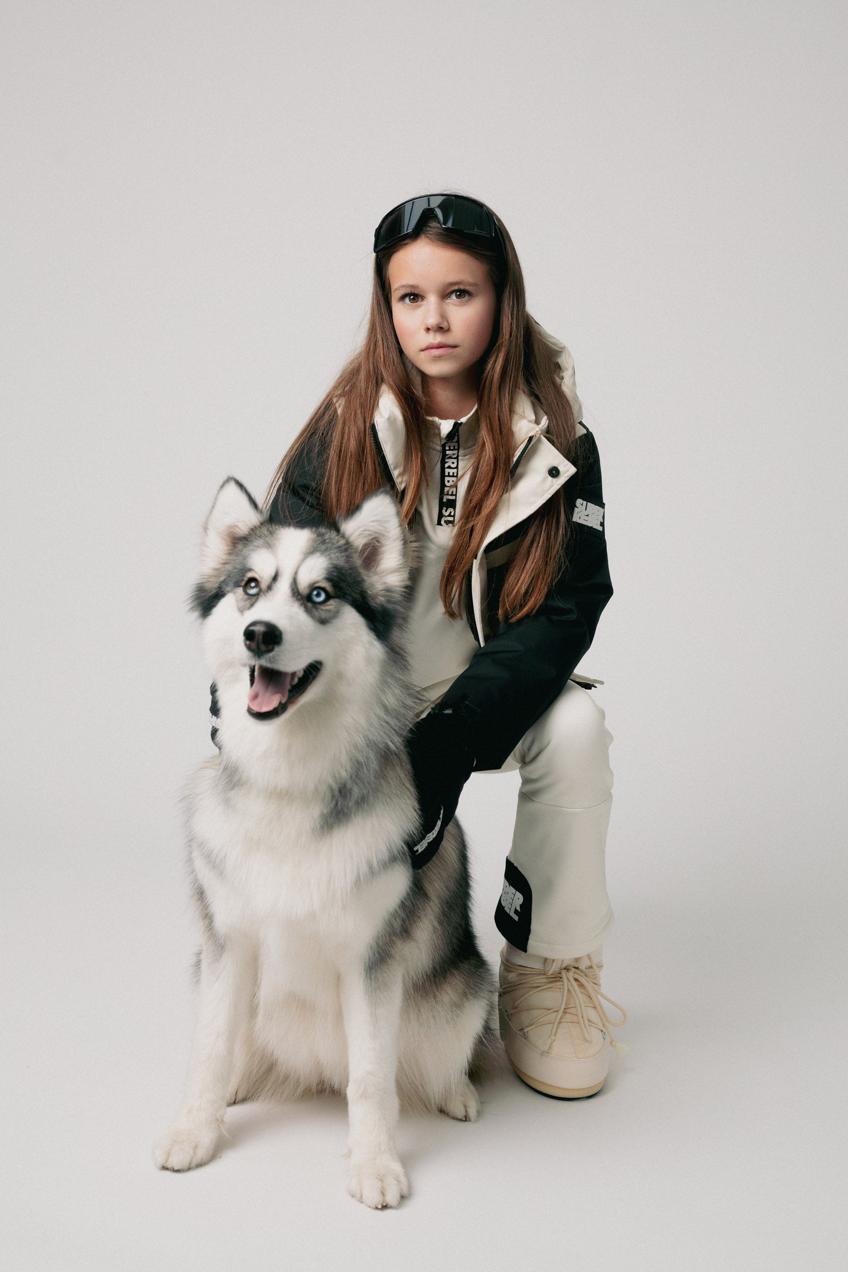 SuperRebel Celi Girls Bomber Winter Jacket Black