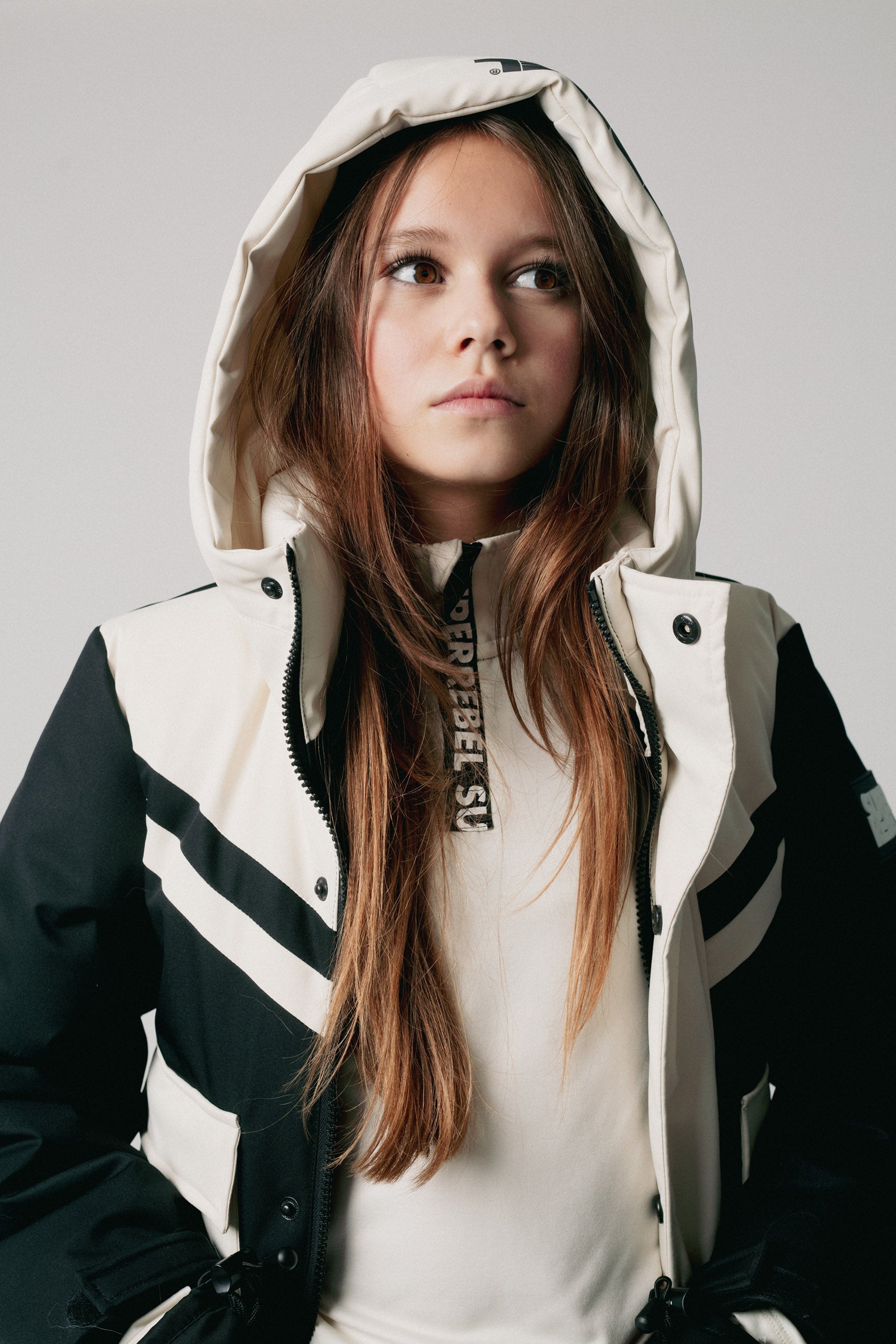 SuperRebel Celi Girls Bomber Winter Jacket Black