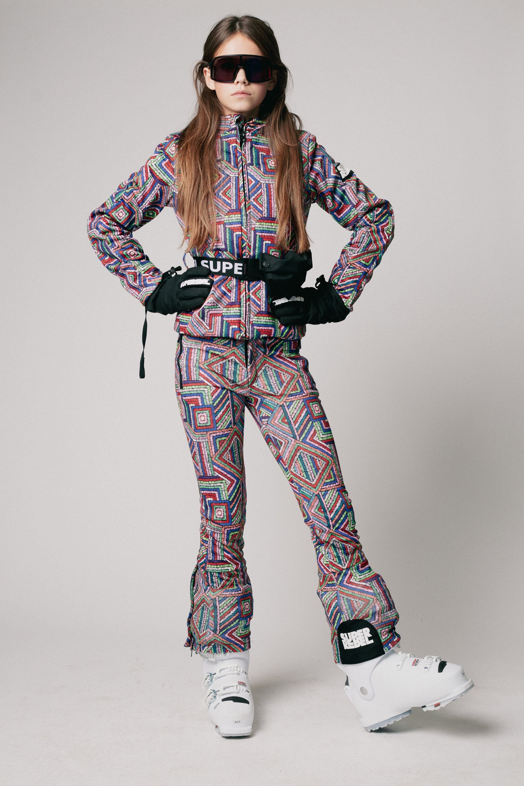 SuperRebel Speak Ski Trouser Purple Aop
