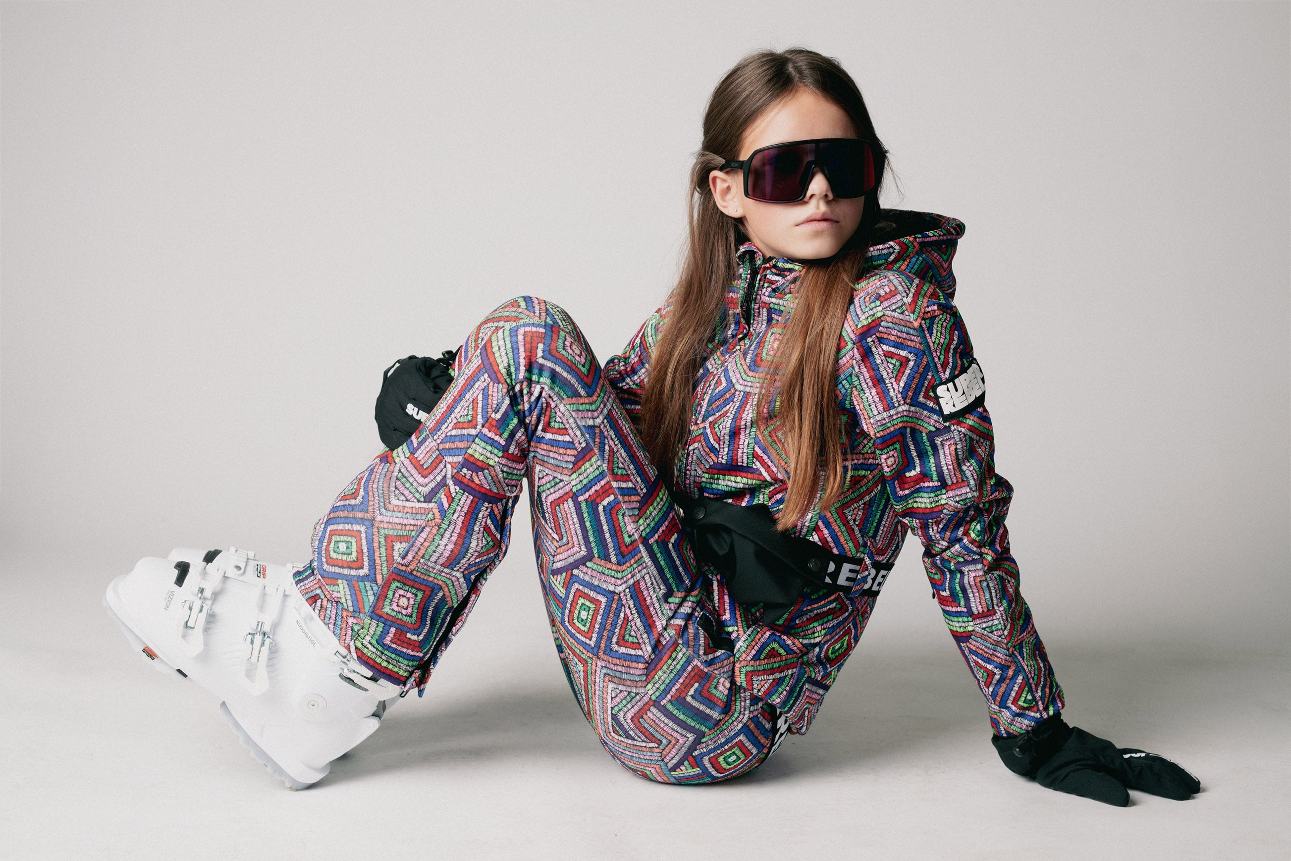 SuperRebel Speak Ski Trouser Purple Aop