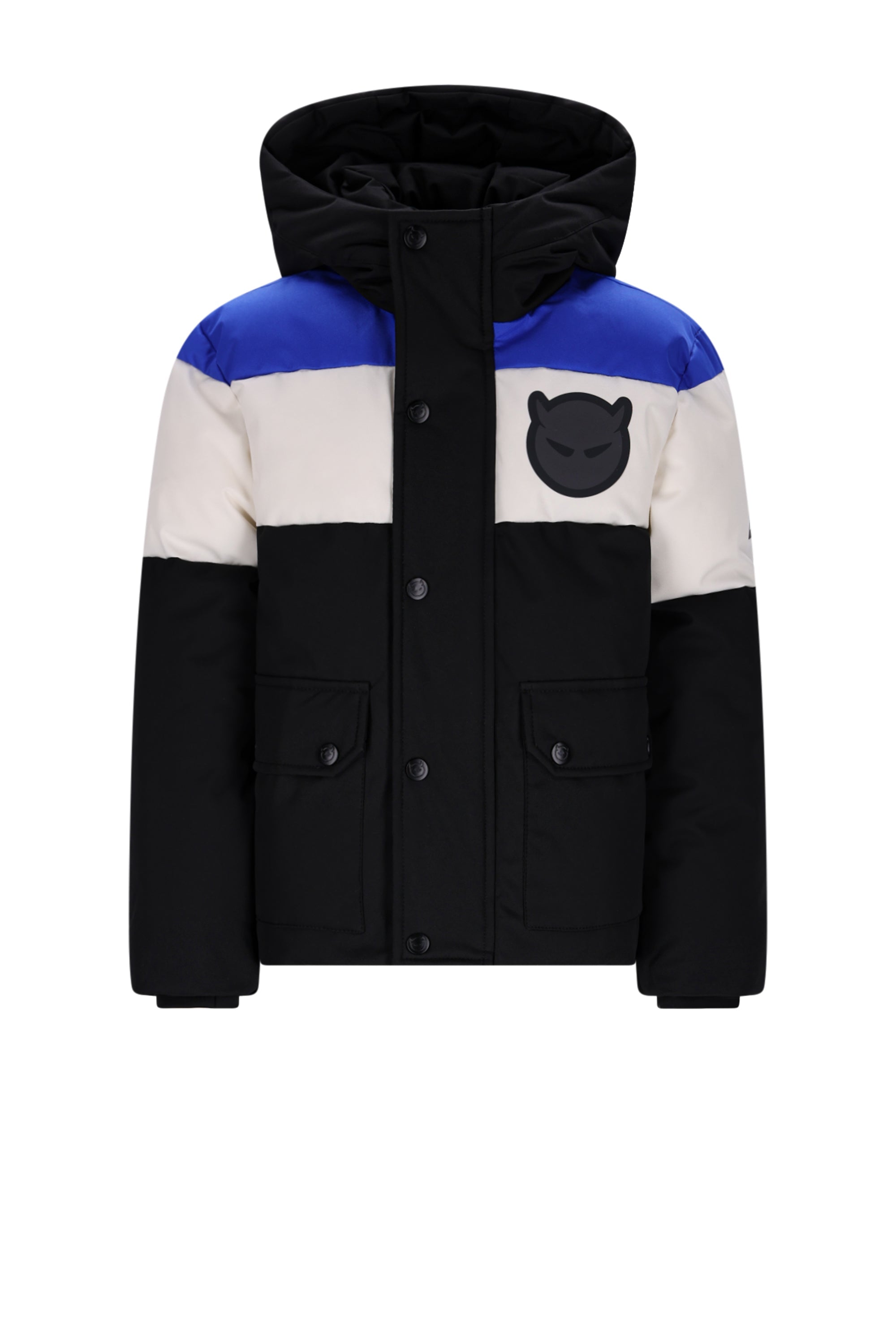 SuperRebel Bobb Boys Winter Jacket Colorblock Black&Blue