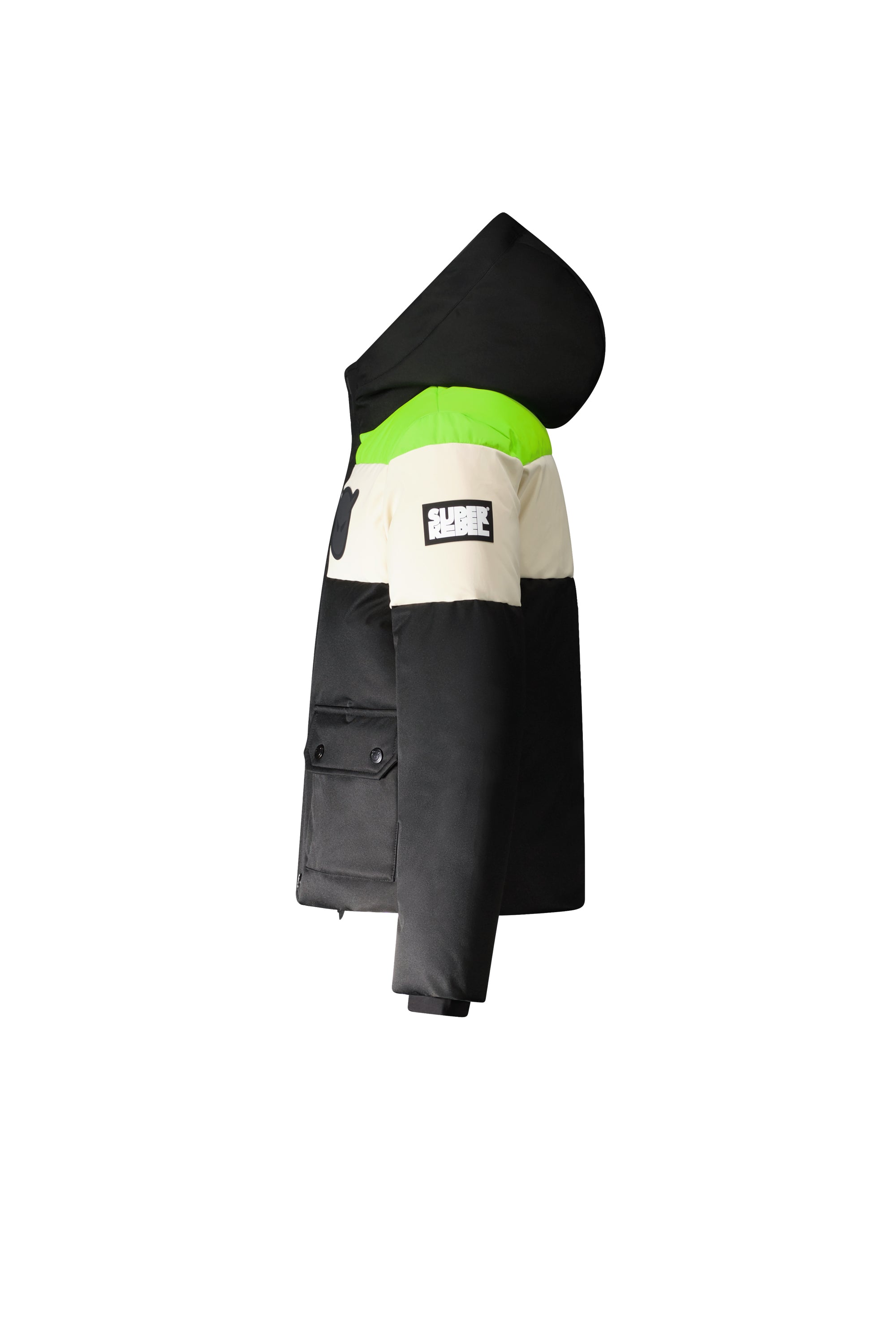 SuperRebel Bobb Boys Winter Jacket Colorblock Black