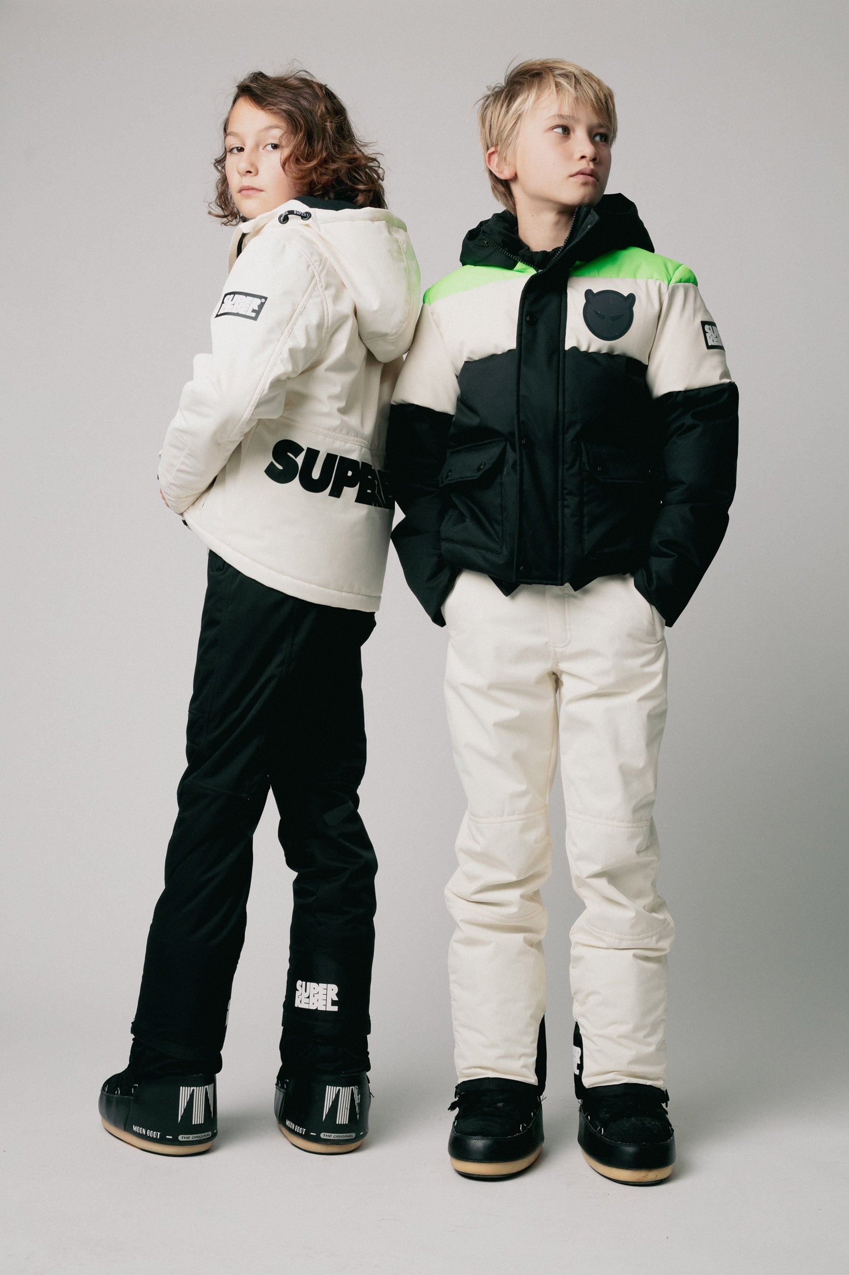 SuperRebel Bobb Boys Winter Jacket Colorblock Black