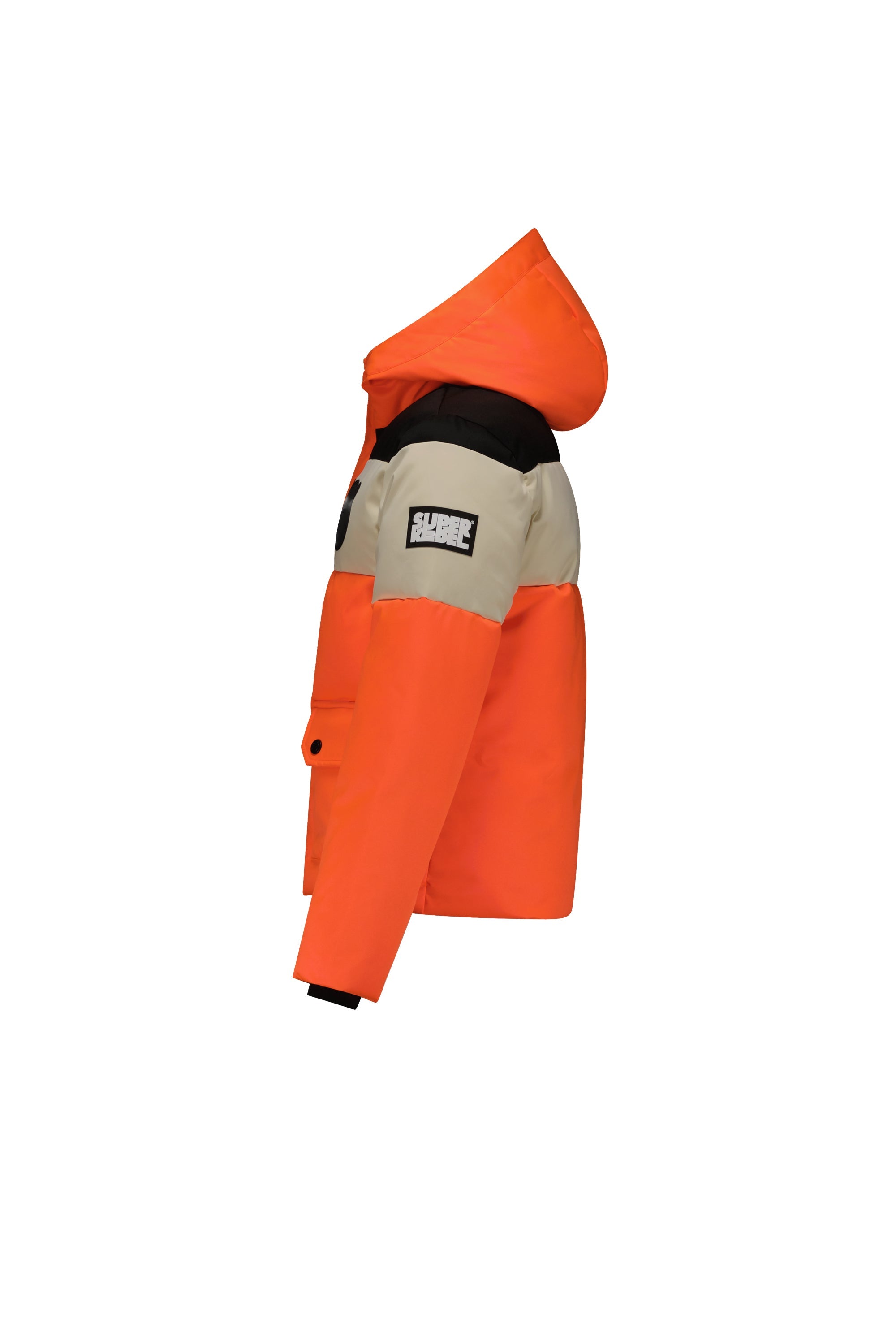 SuperRebel Bobb Boys Winter Jacket Colorblock Neon Orange