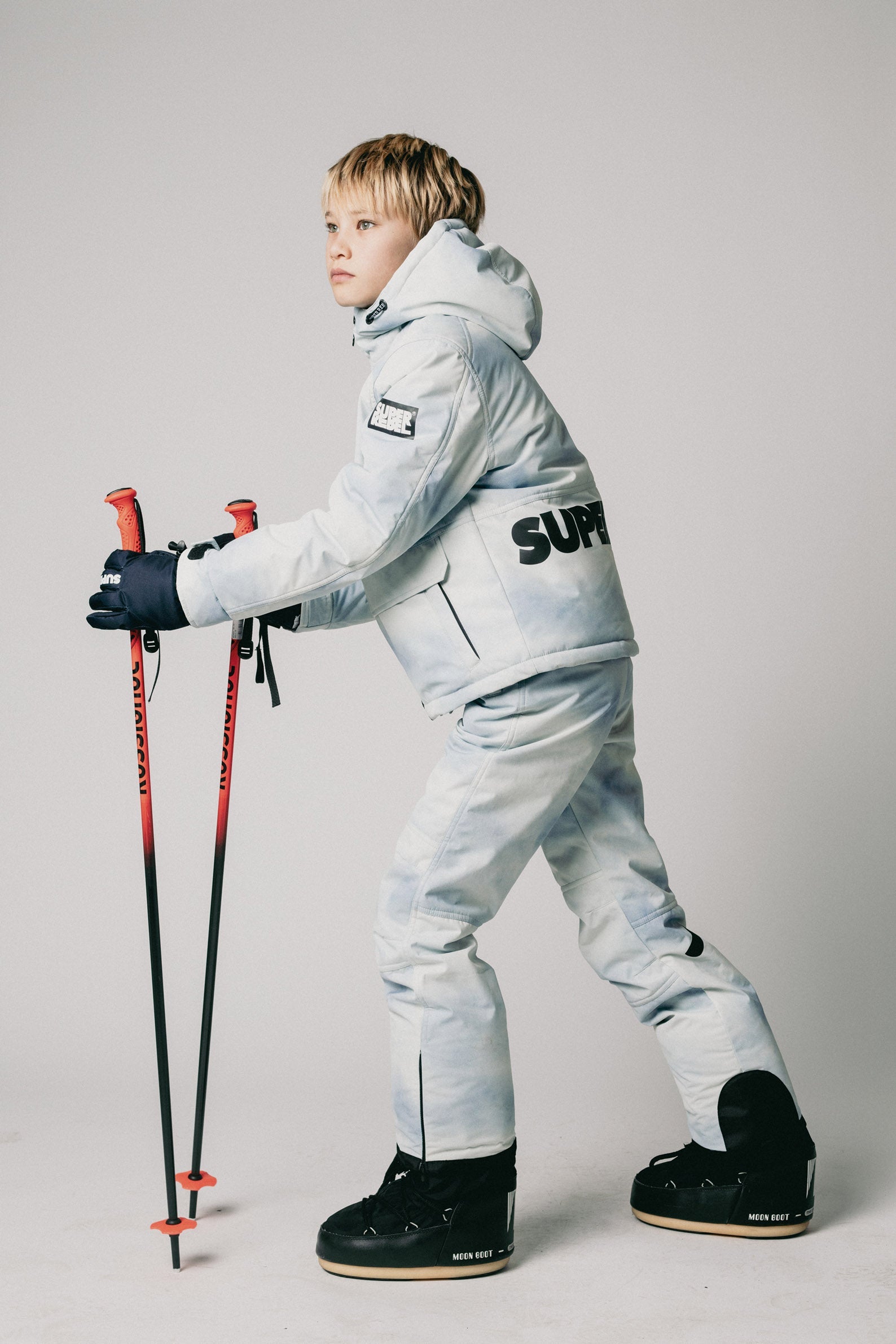 SuperRebel Space Ski Twill Jacket Blue Aop