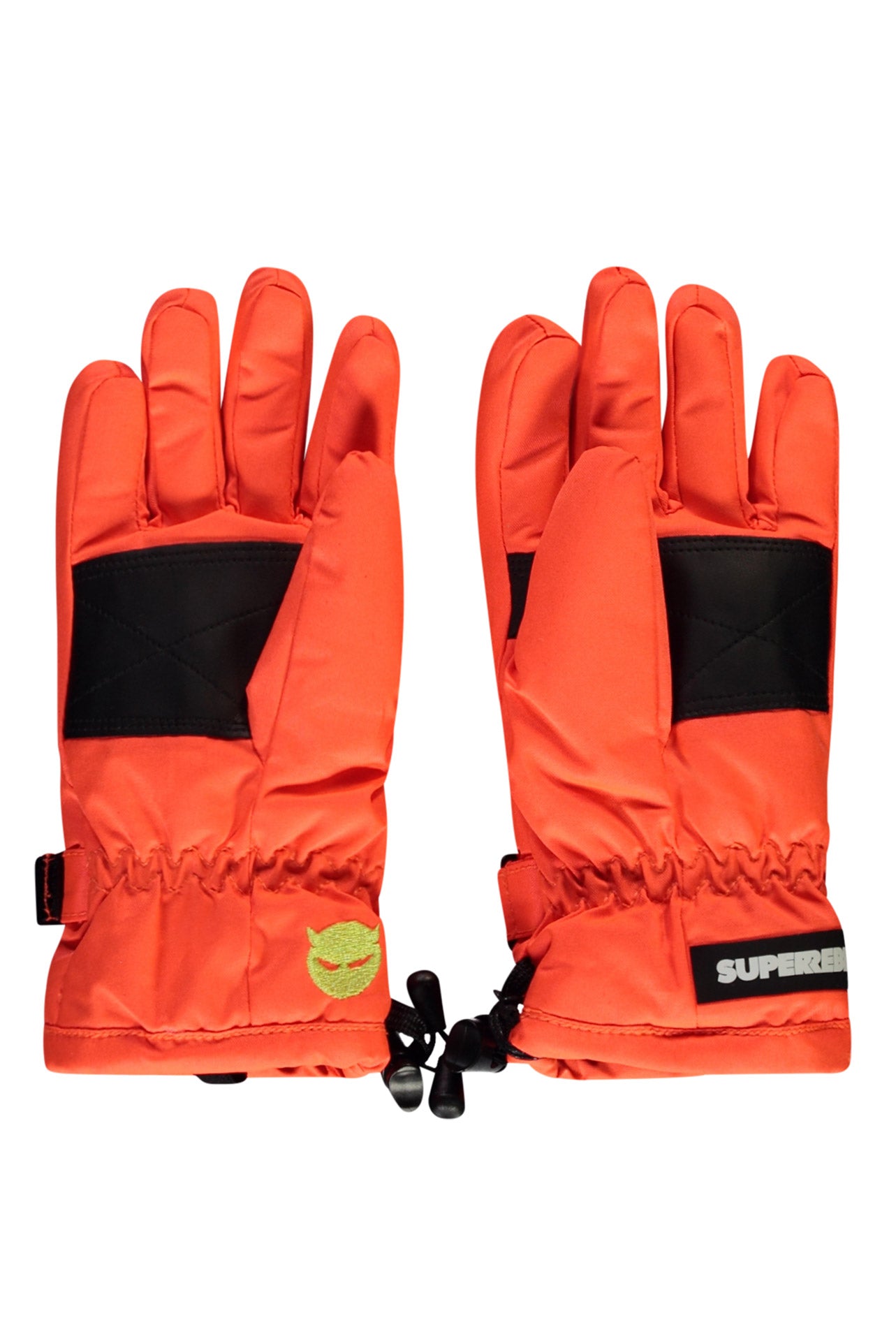 SuperRebel Nutz Ski Glove Neon Orange New