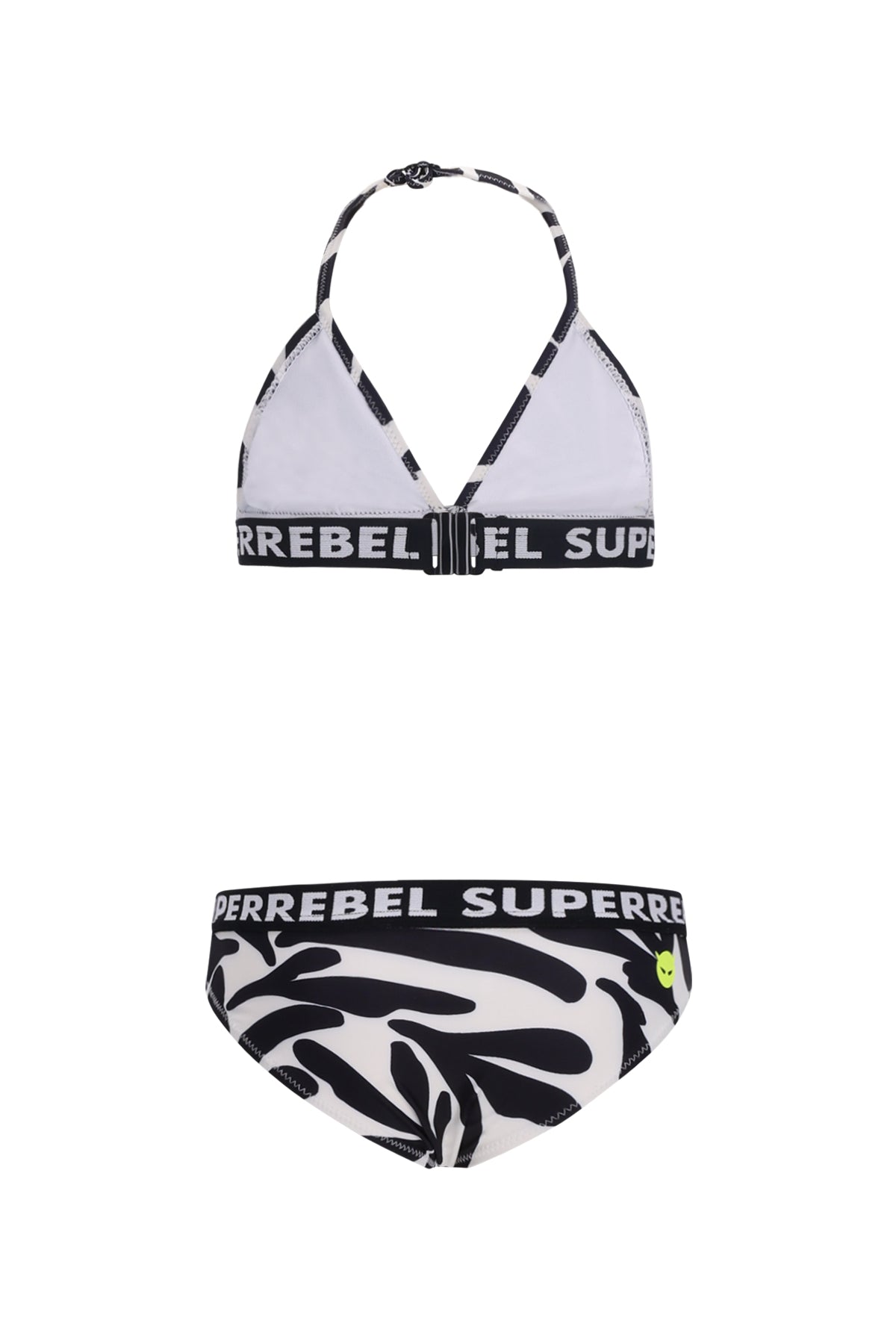 Isla Triangle Bikini Coral alloverprint Black/White